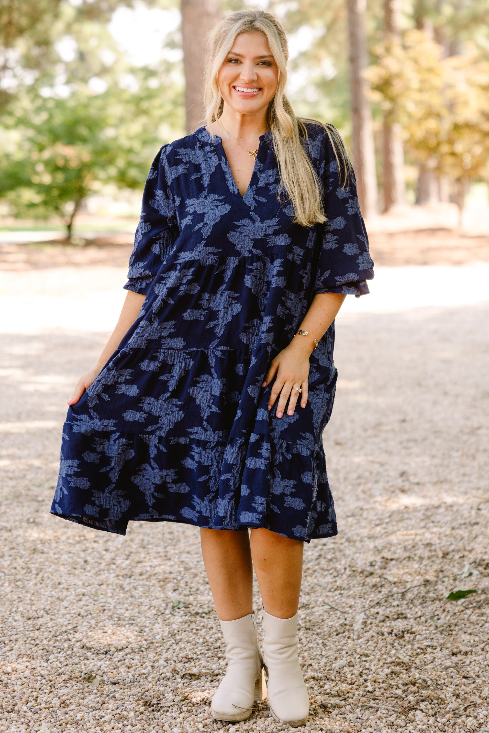 What You Know Dress, Navy Twilight