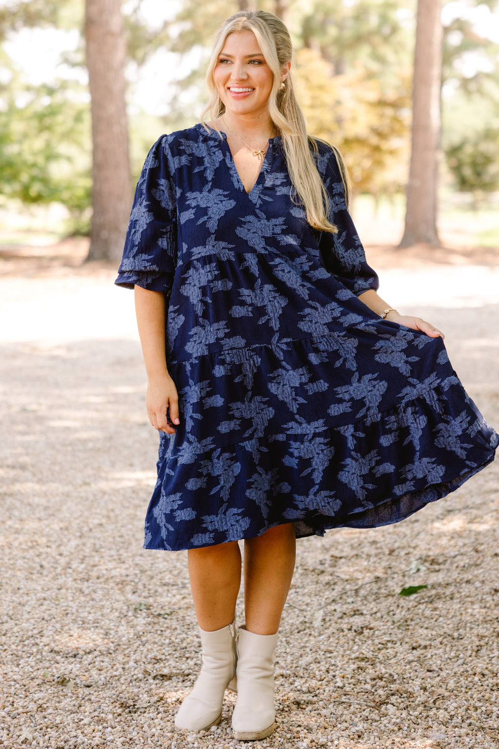 What You Know Dress, Navy Twilight