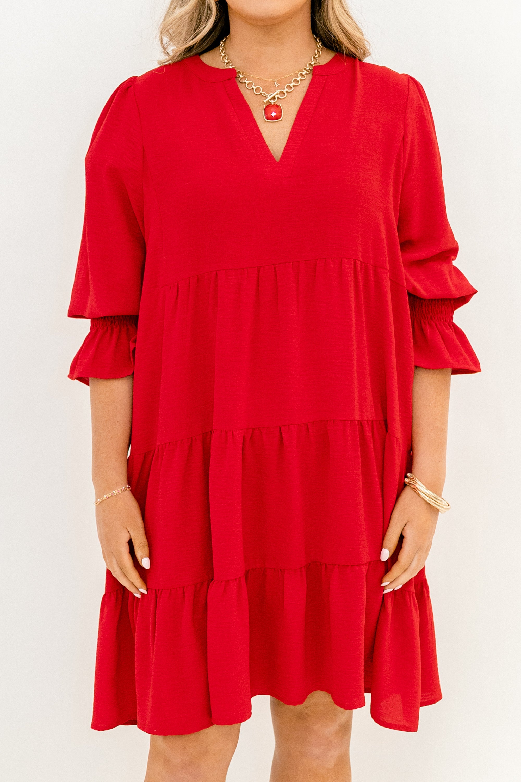 What You Know Dress, Red