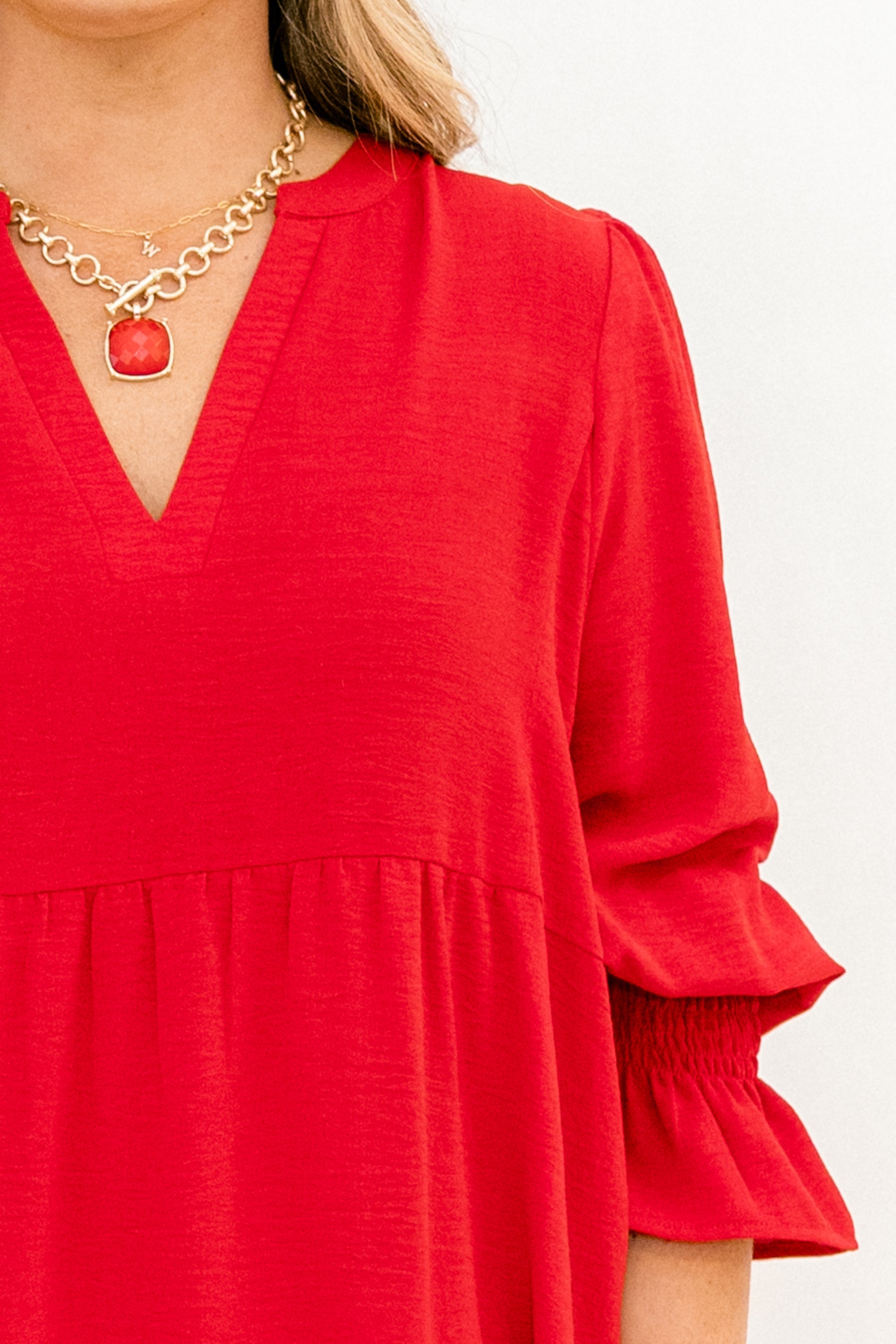 What You Know Dress, Red