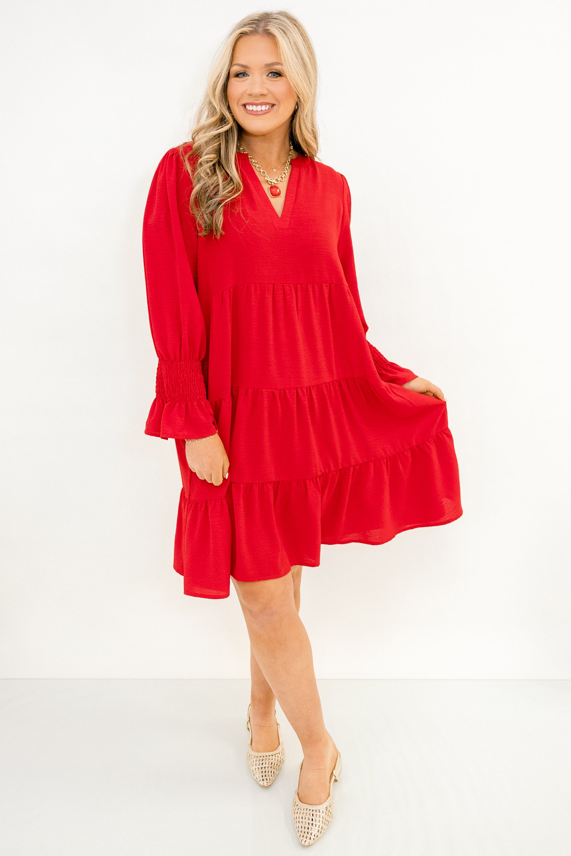 What You Know Dress, Red