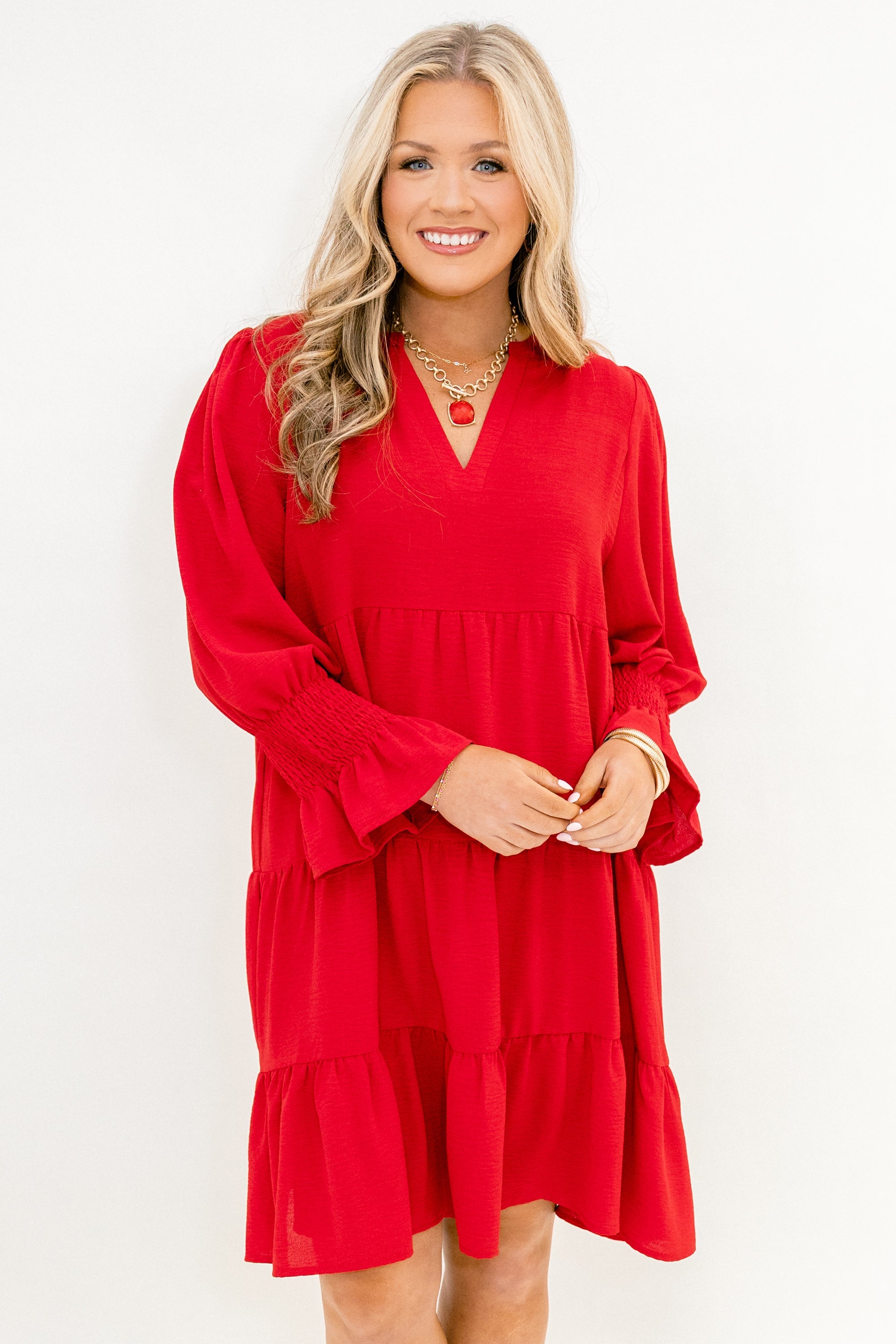 What You Know Dress, Red