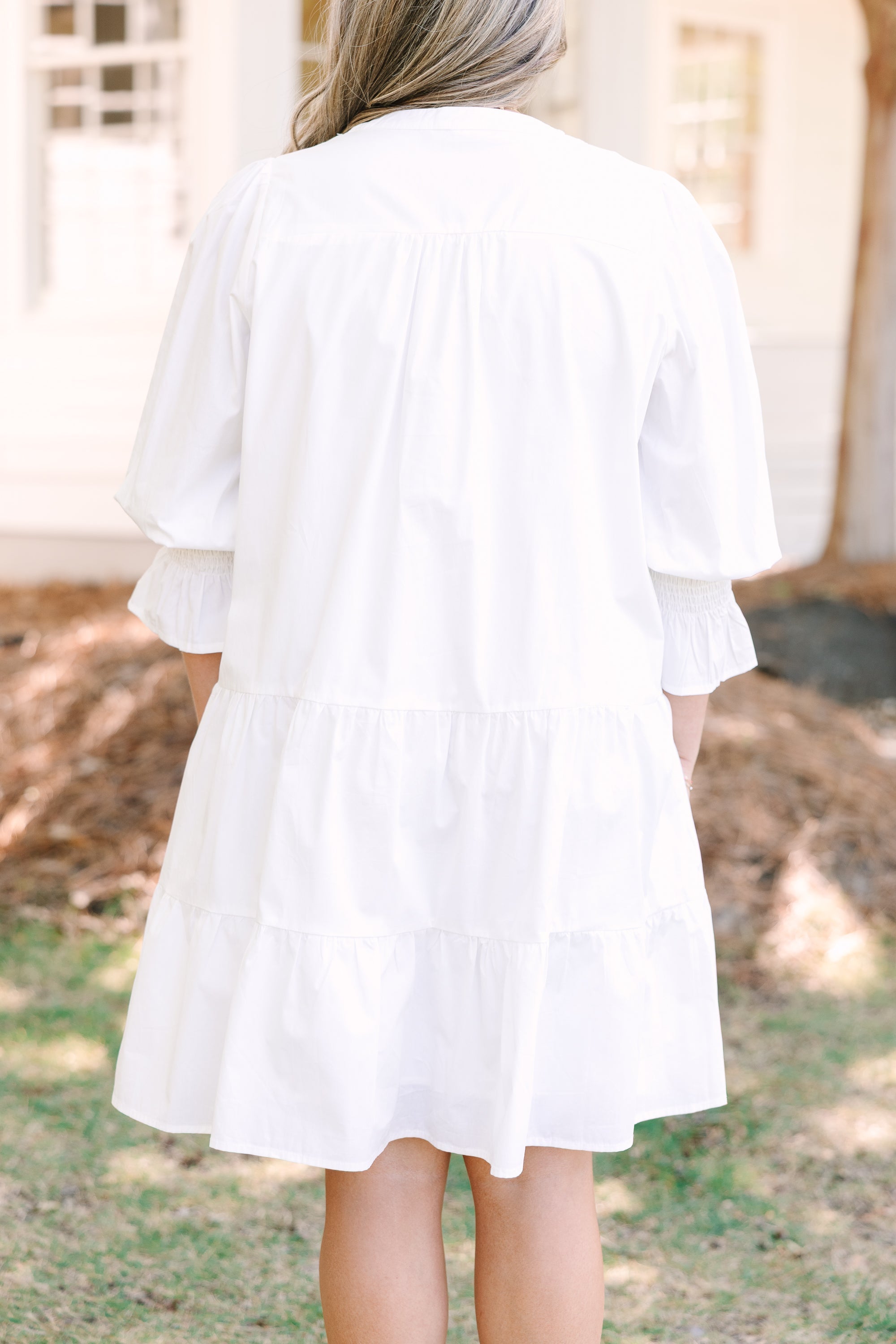 What You Know Dress, White