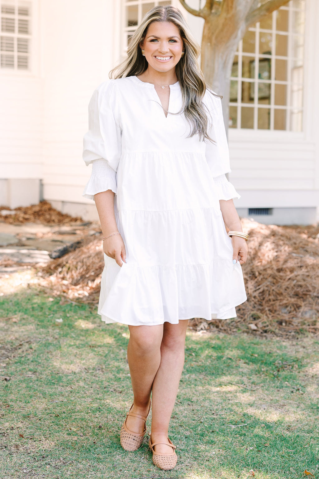 What You Know Dress, White