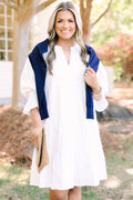What You Know Dress, White