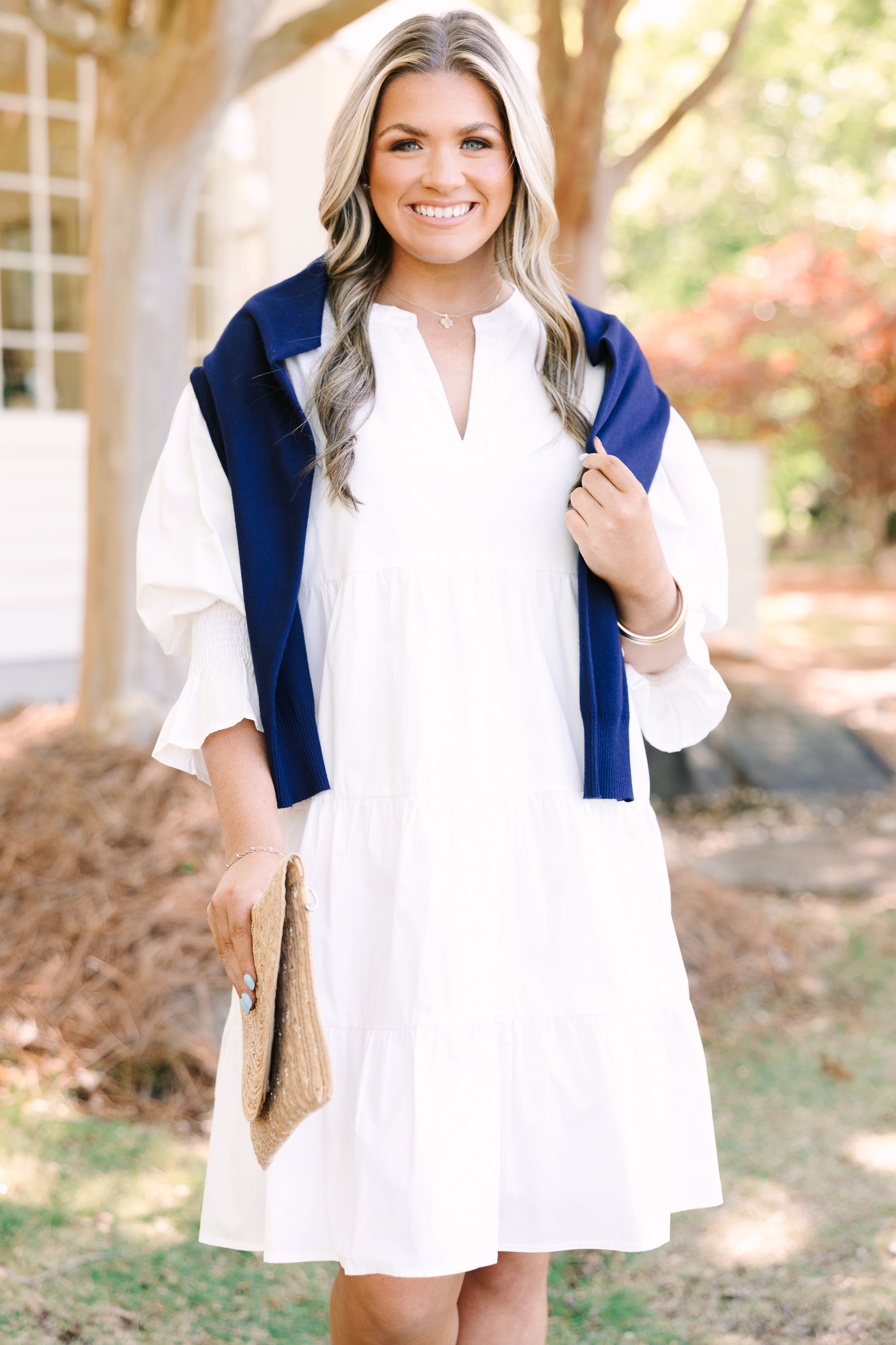 What You Know Dress, White