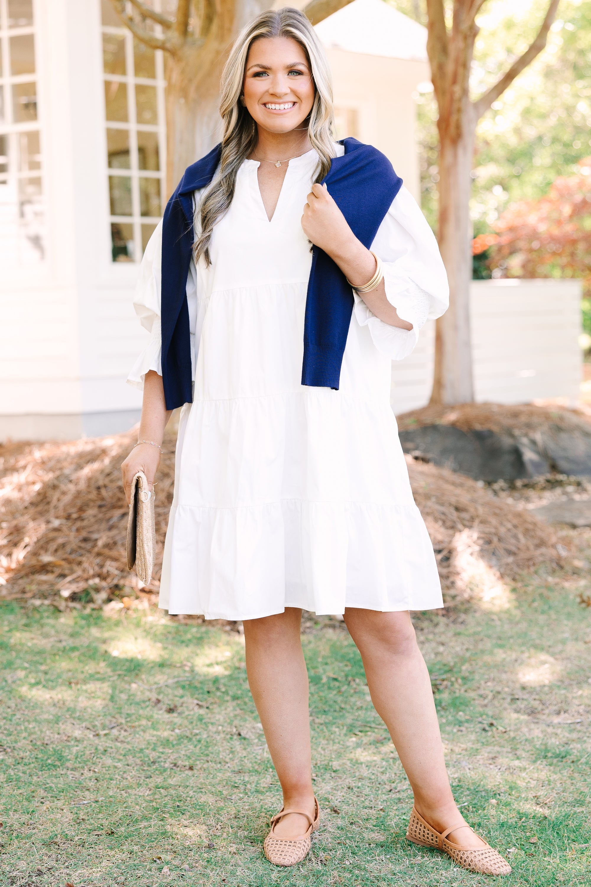 What You Know Dress, White