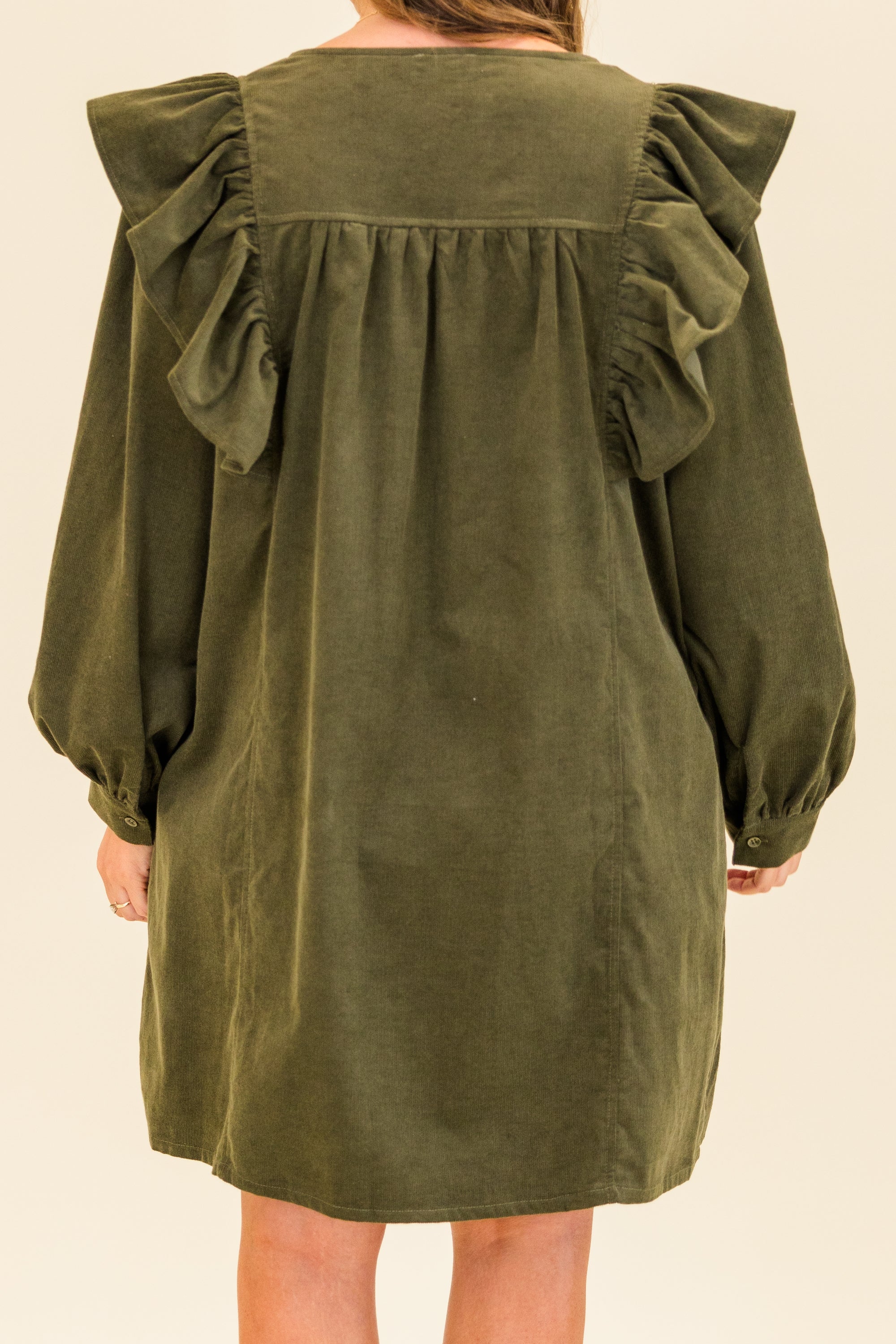 When The Night is Here Dress, Olive