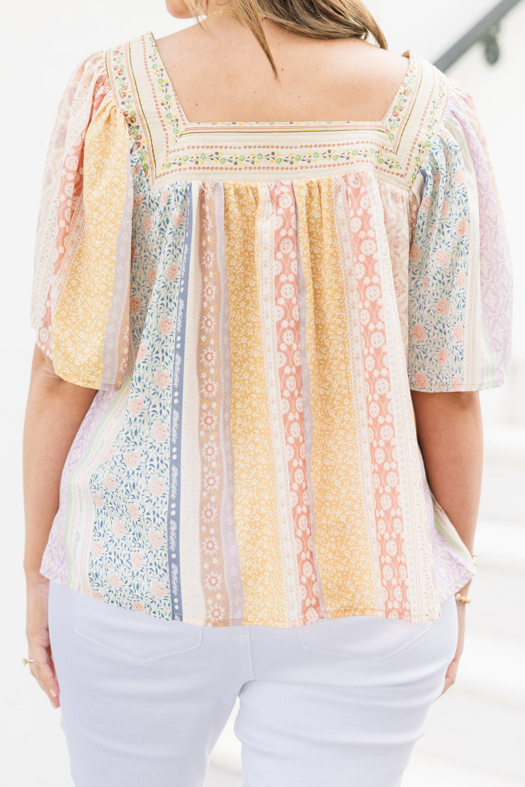 Where Can We Go Top, Orange Tan Multi