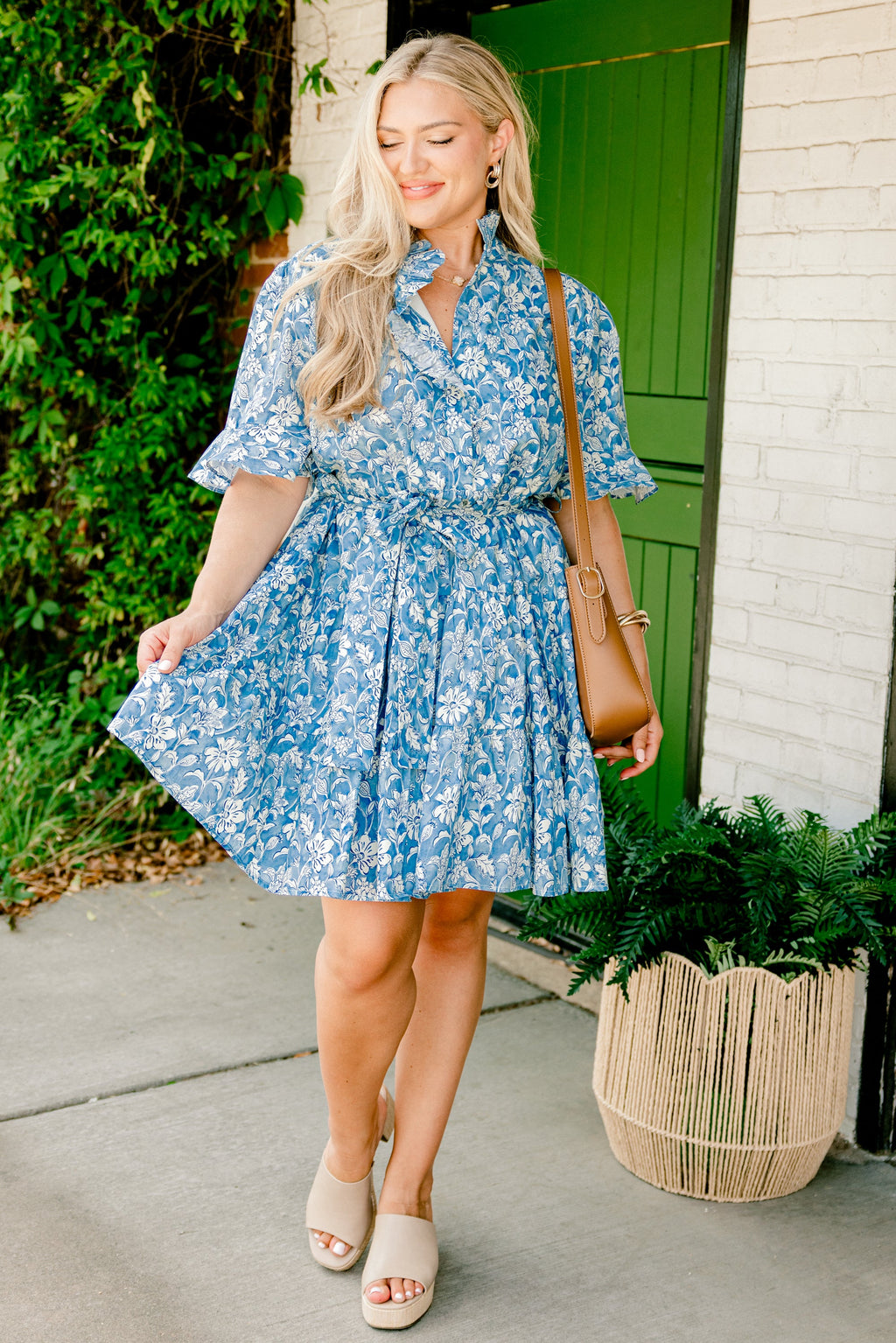 Where Do We Go Dress, Blue Grey
