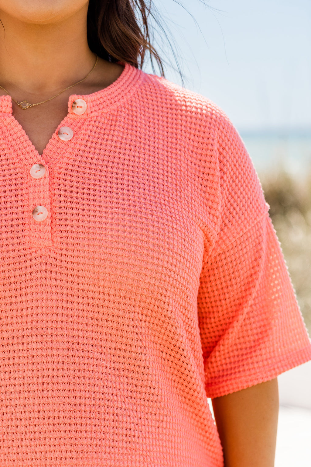 Where I Go Top, Neon Coral
