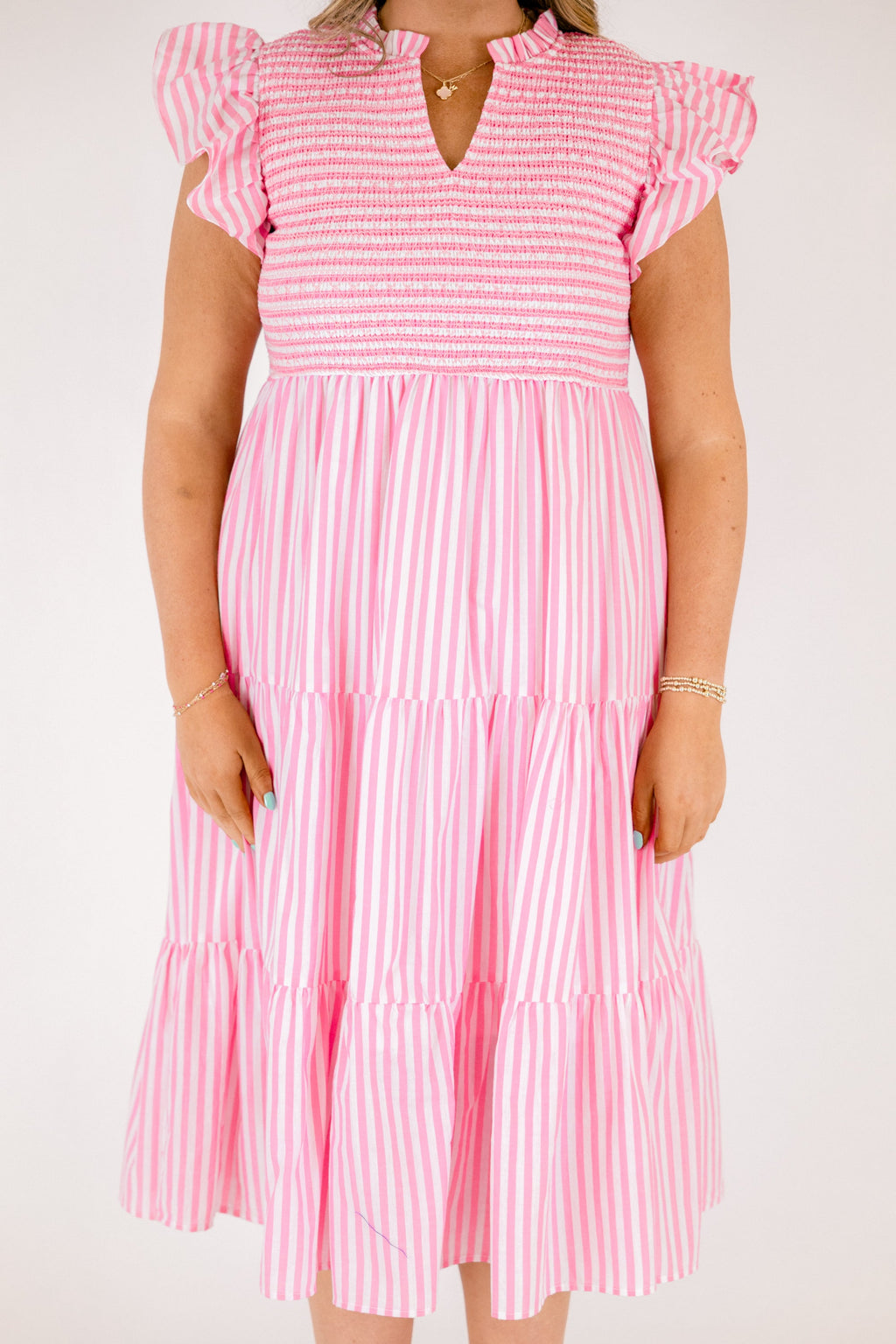 Where Our Story Begins Dress, Pink Stripe