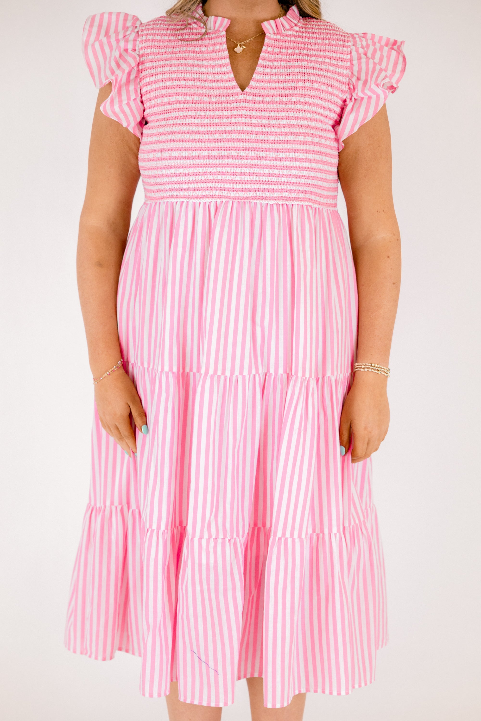 Where Our Story Begins Dress, Pink Stripe
