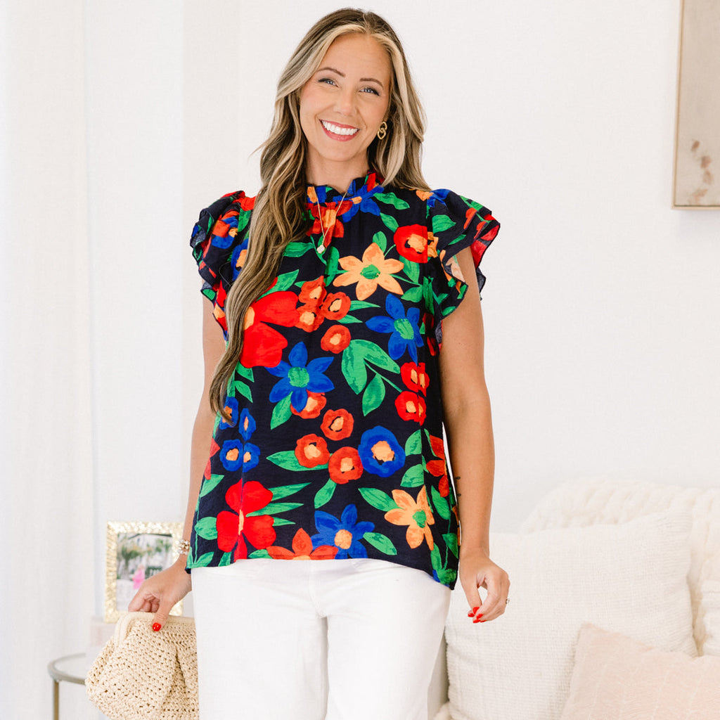 Whirlwind Passion Top, Navy