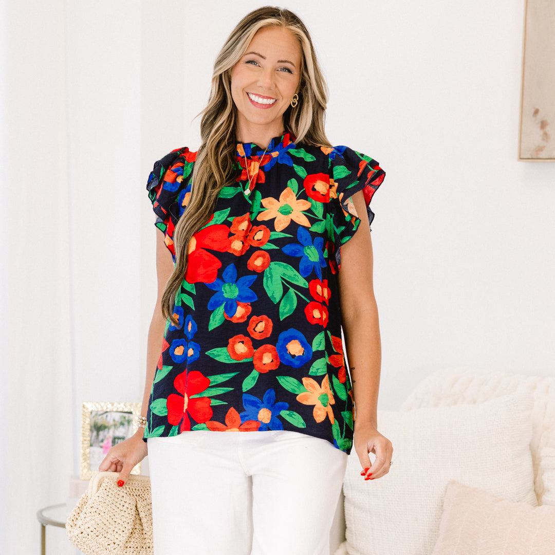 Whirlwind Passion Top, Navy