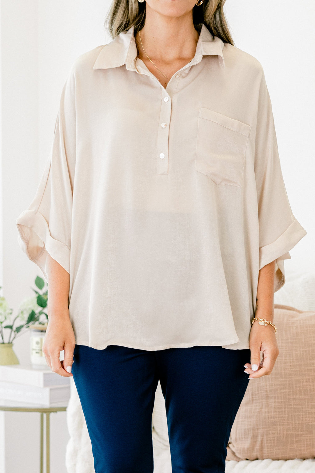 Whirlwind Weekend Top, Taupe