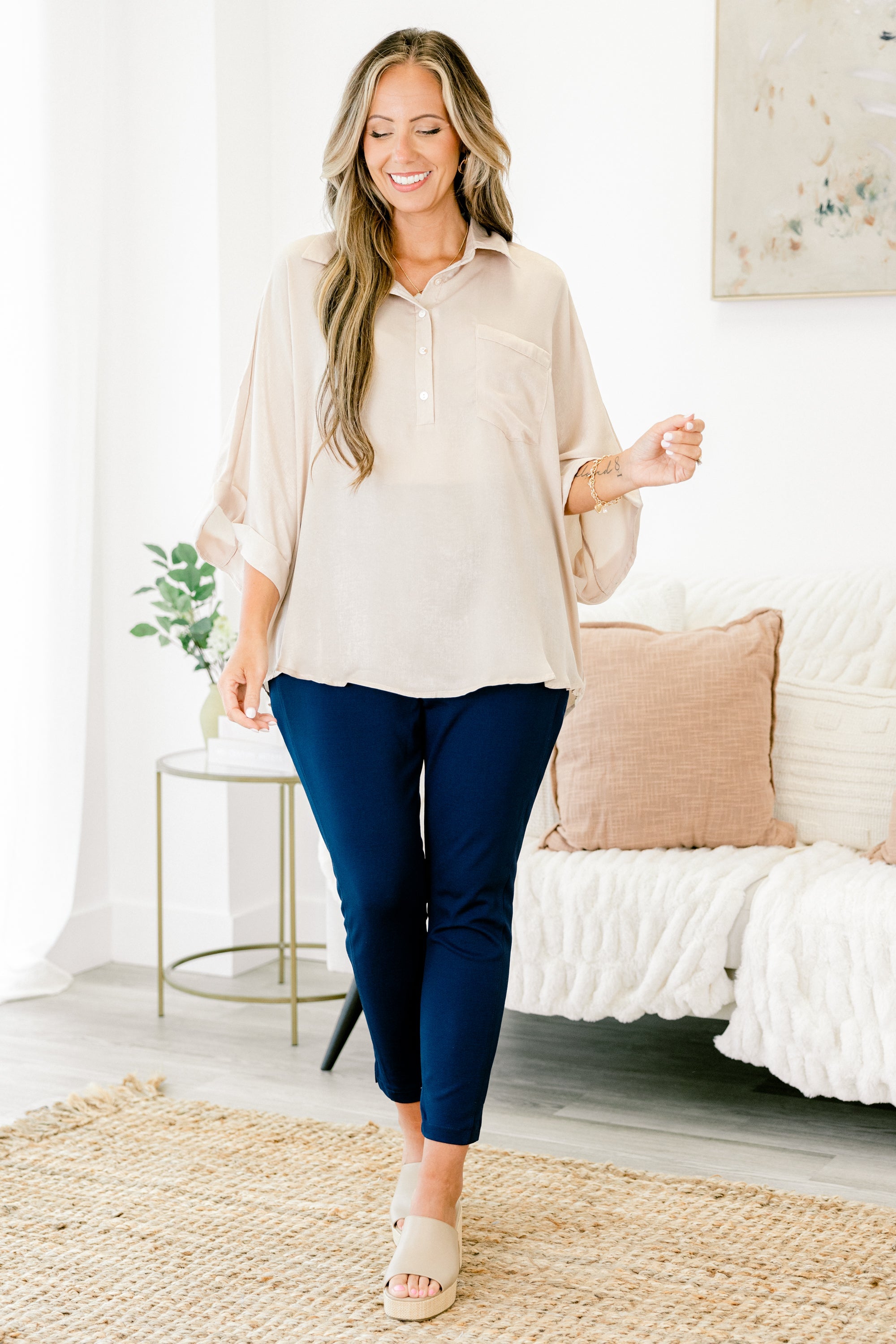 Whirlwind Weekend Top, Taupe