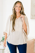 Whirlwind Weekend Top, Taupe