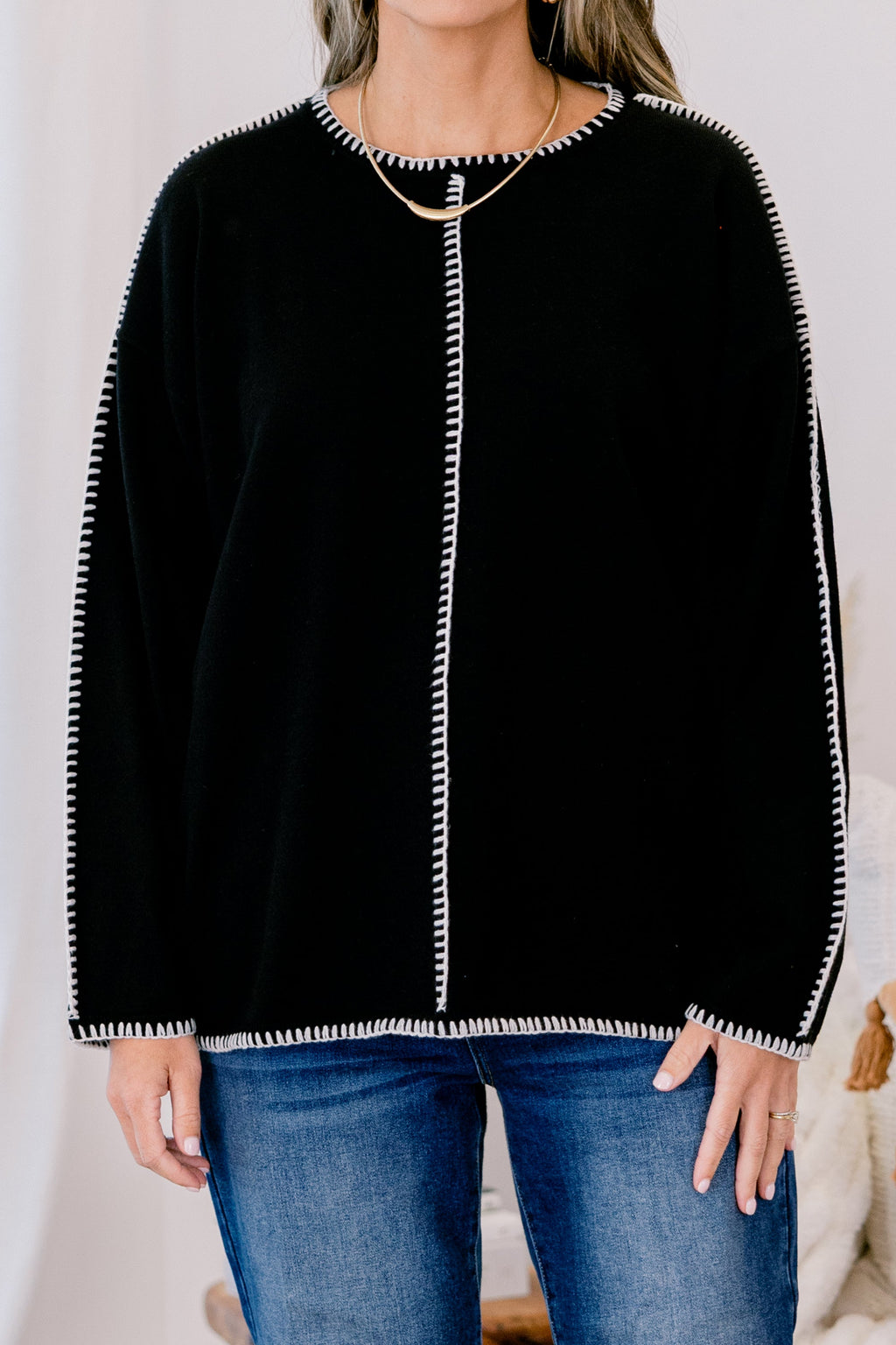 Whispered Comfort Sweater, Black