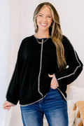 Whispered Comfort Sweater, Black
