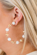 Whispering Pines Earrings, White