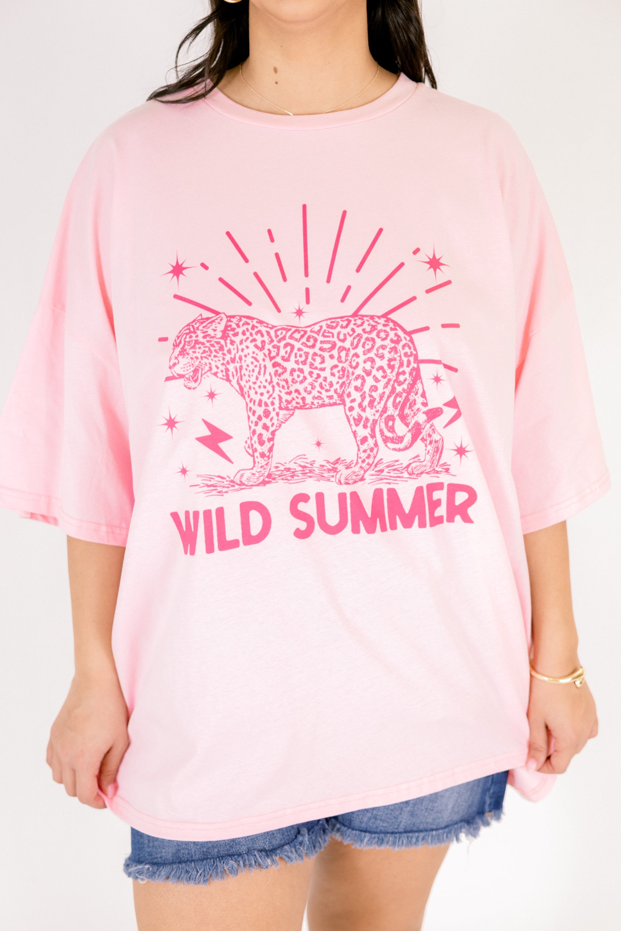 Wild Summer Boyfriend Tee, Dusty Pink