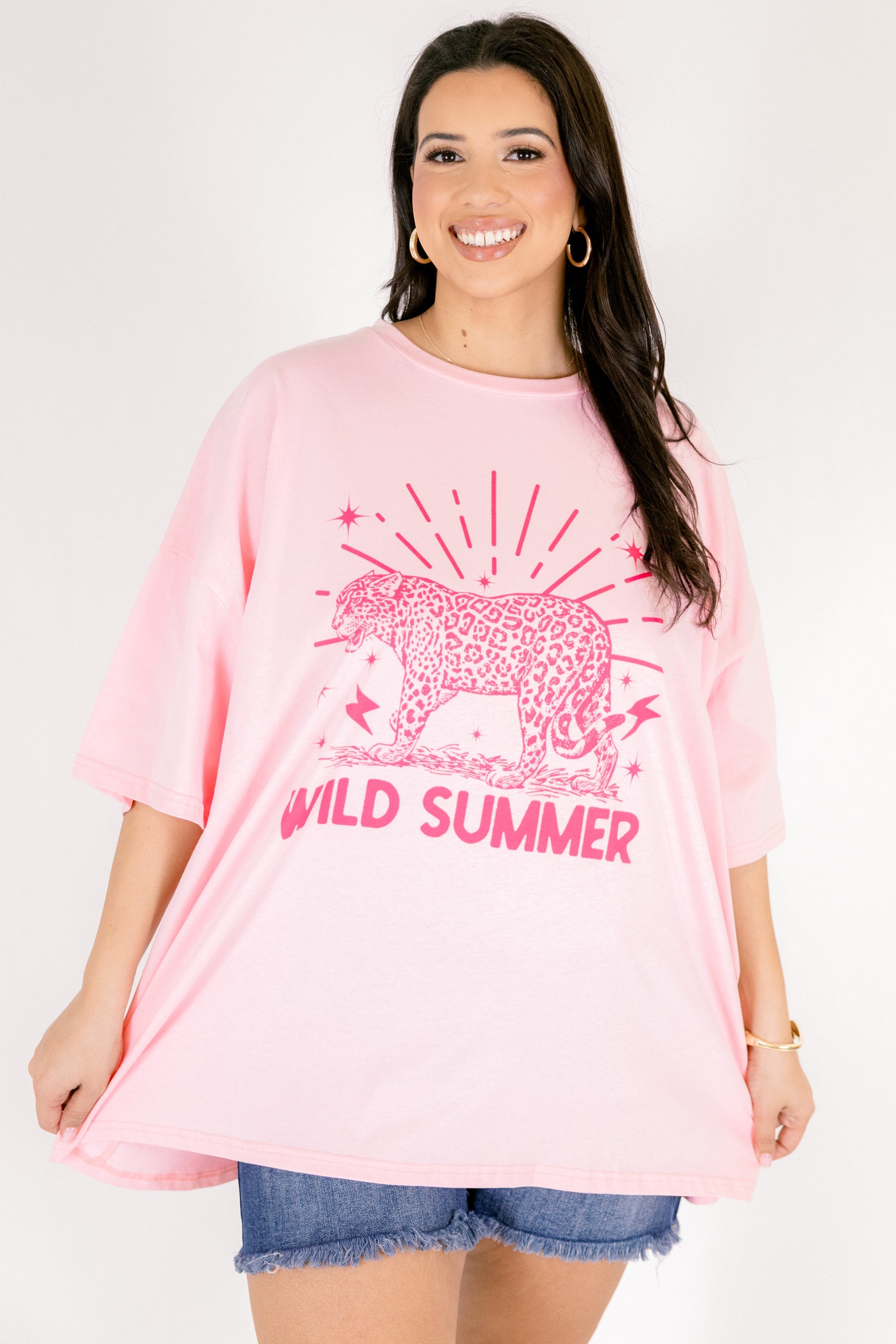 Wild Summer Boyfriend Tee, Dusty Pink