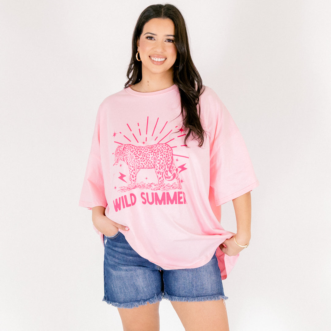 Wild Summer Boyfriend Tee, Dusty Pink