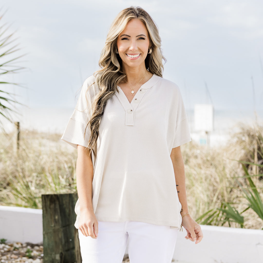 Wildflower Top, Oatmeal