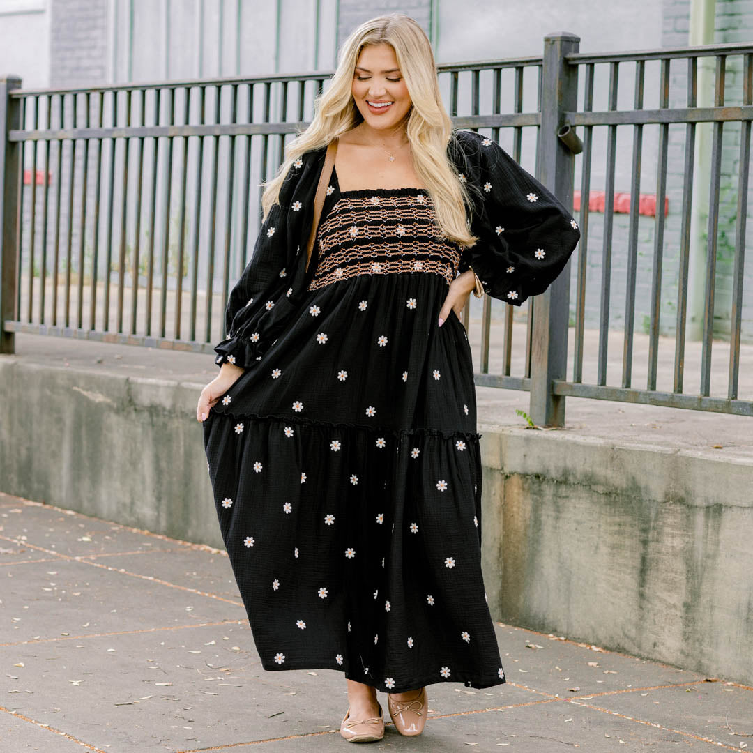 Wildflower Wonder Dress, Black