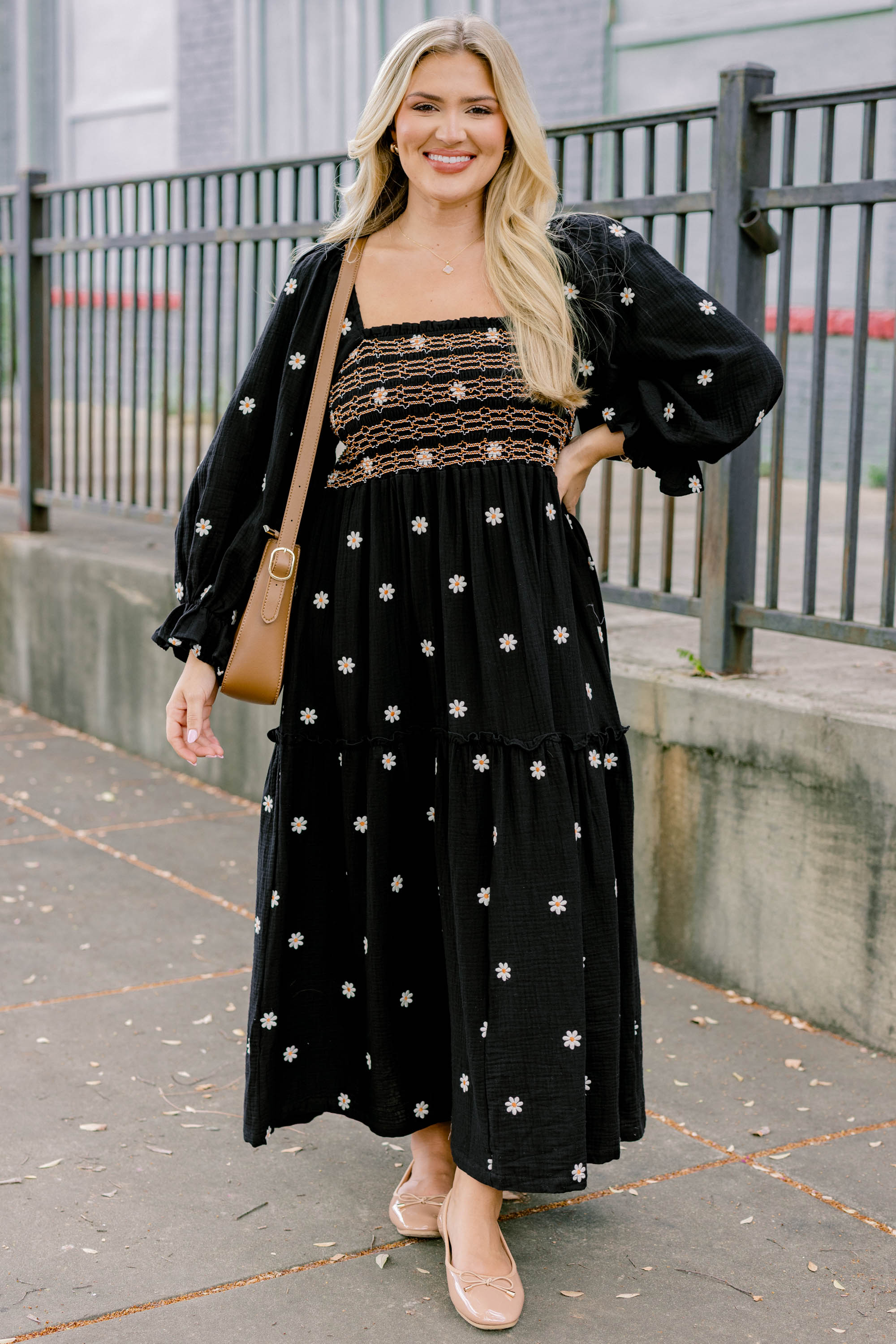 Wildflower Wonder Dress, Black