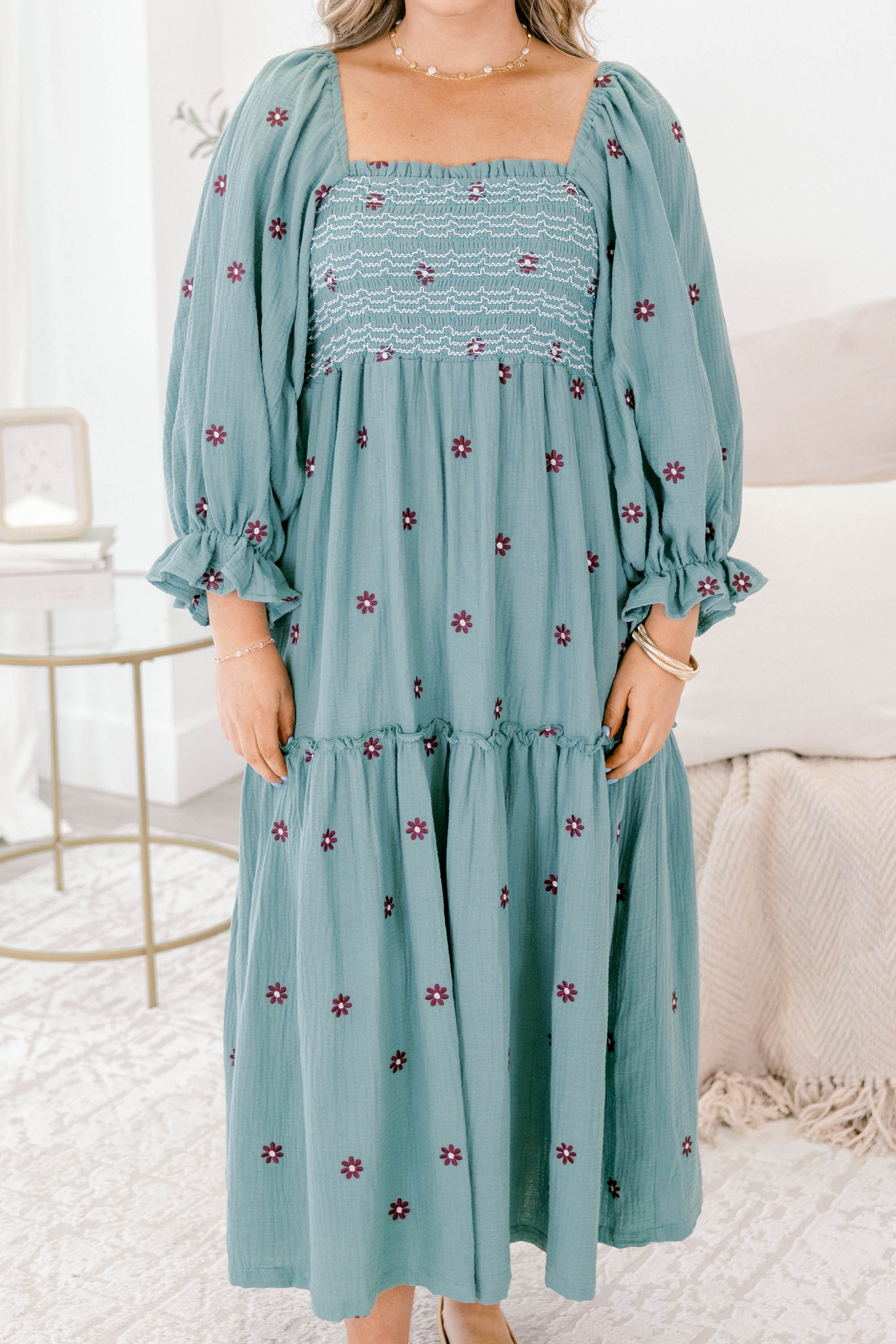 Wildflower Wonder Dress, Light Jade