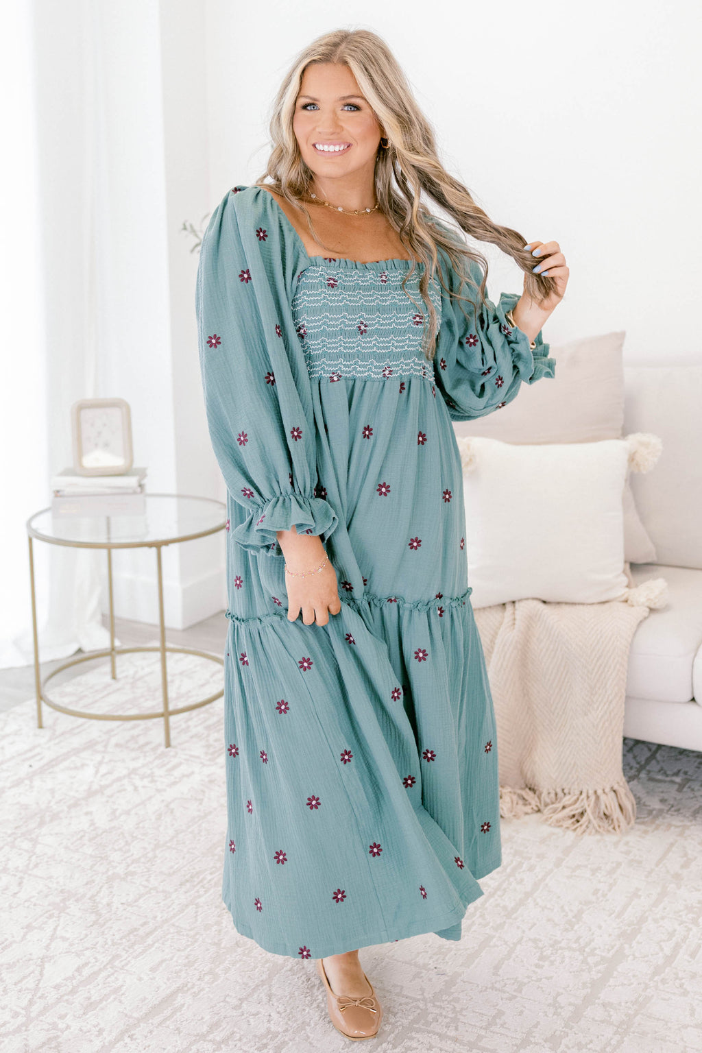 Wildflower Wonder Dress, Light Jade