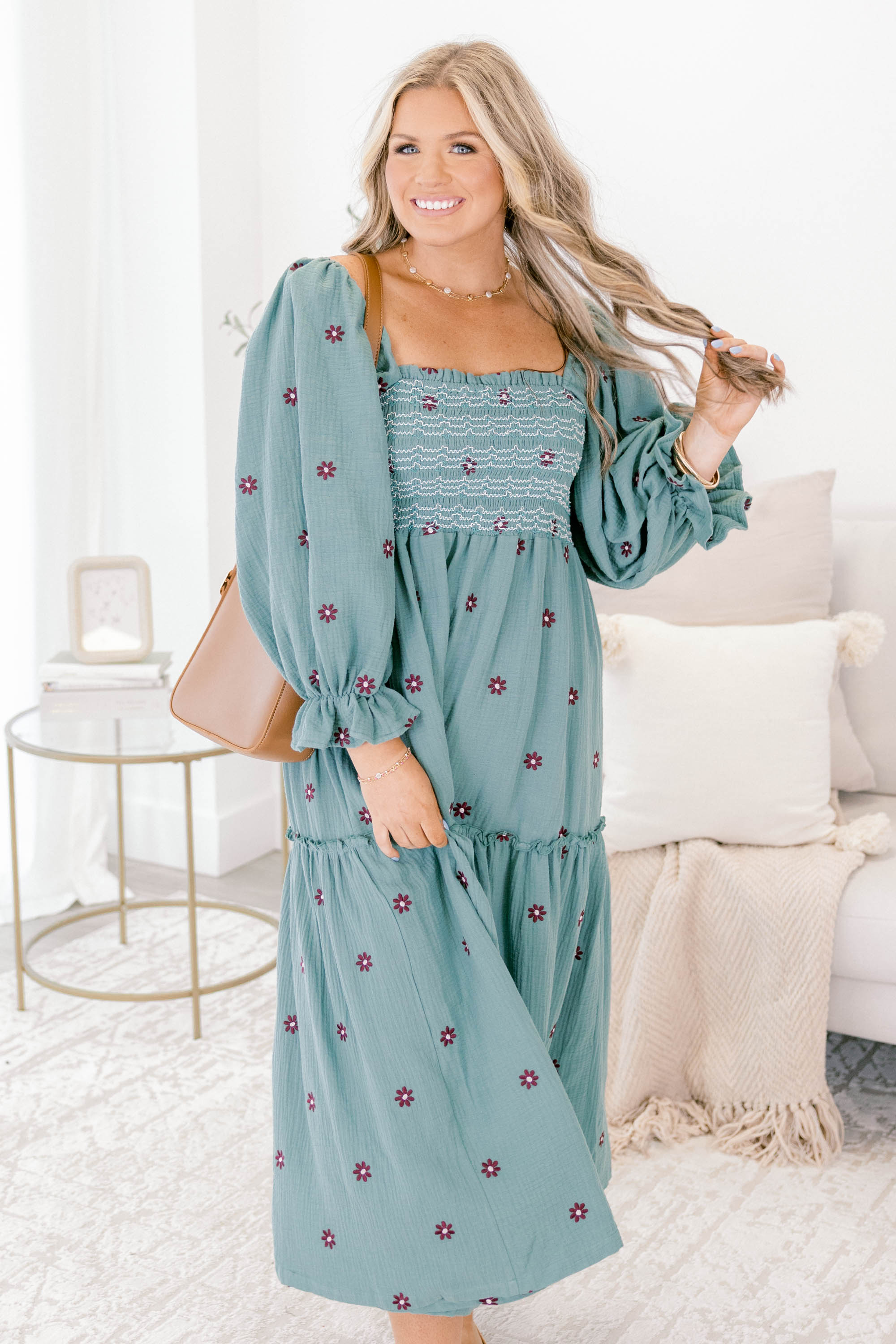 Wildflower Wonder Dress, Light Jade