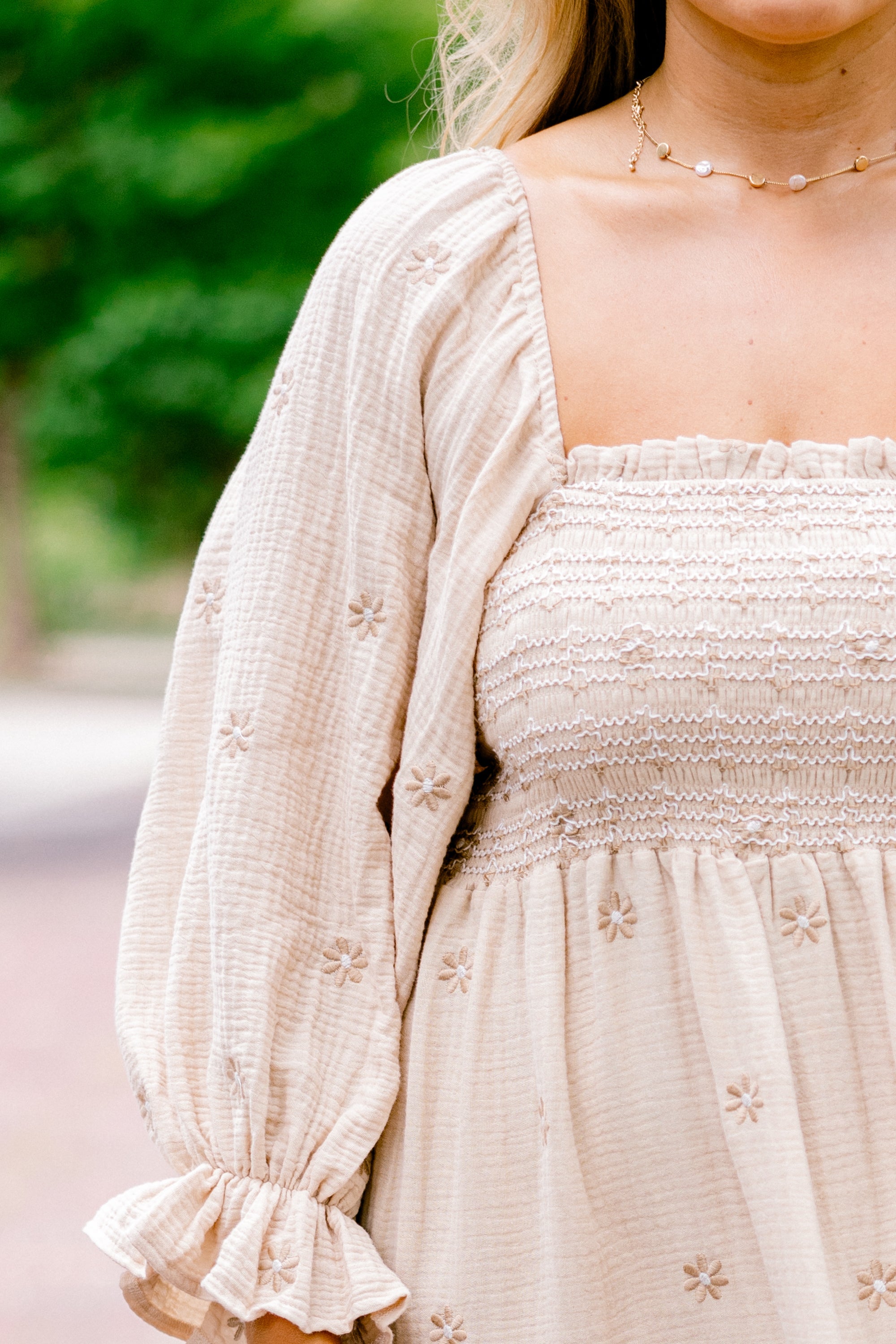 Wildflower Wonder Dress, Tan