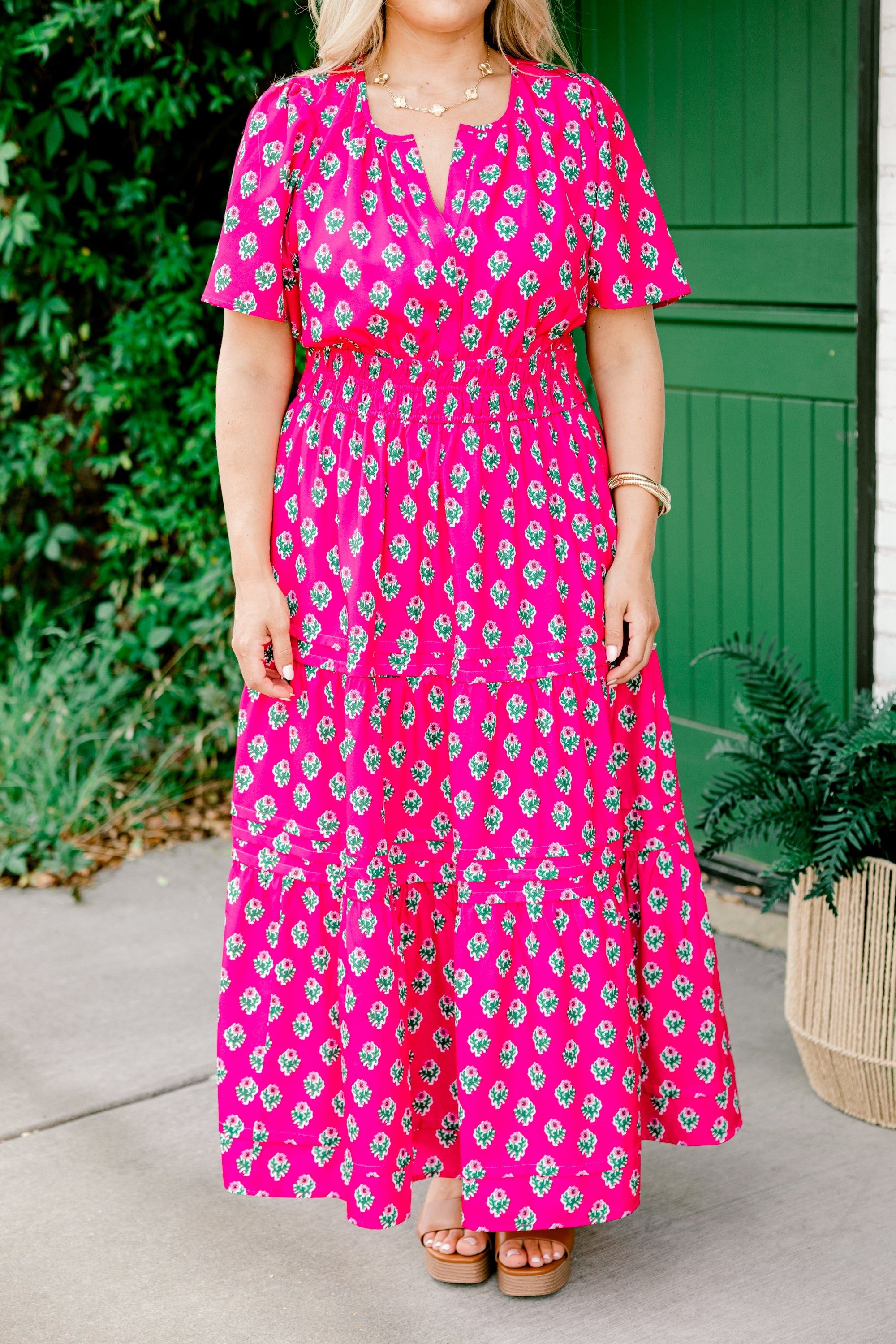 Wish Me Joy Dress, Fuchsia Mix