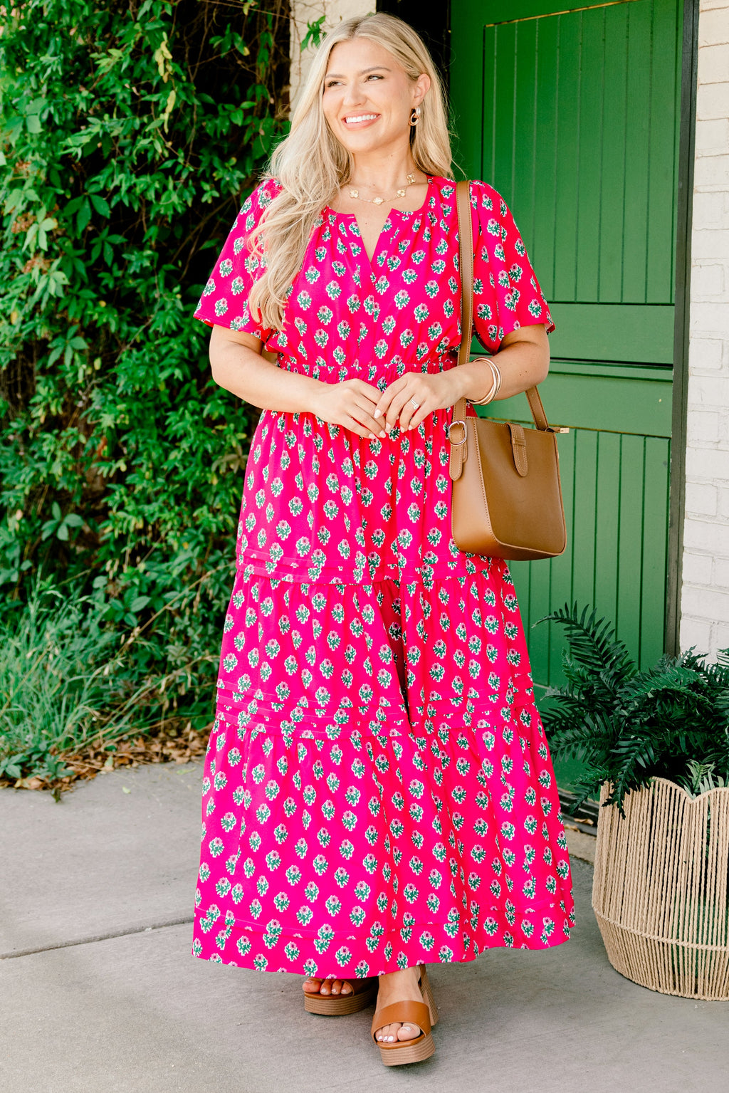 Wish Me Joy Dress, Fuchsia Mix