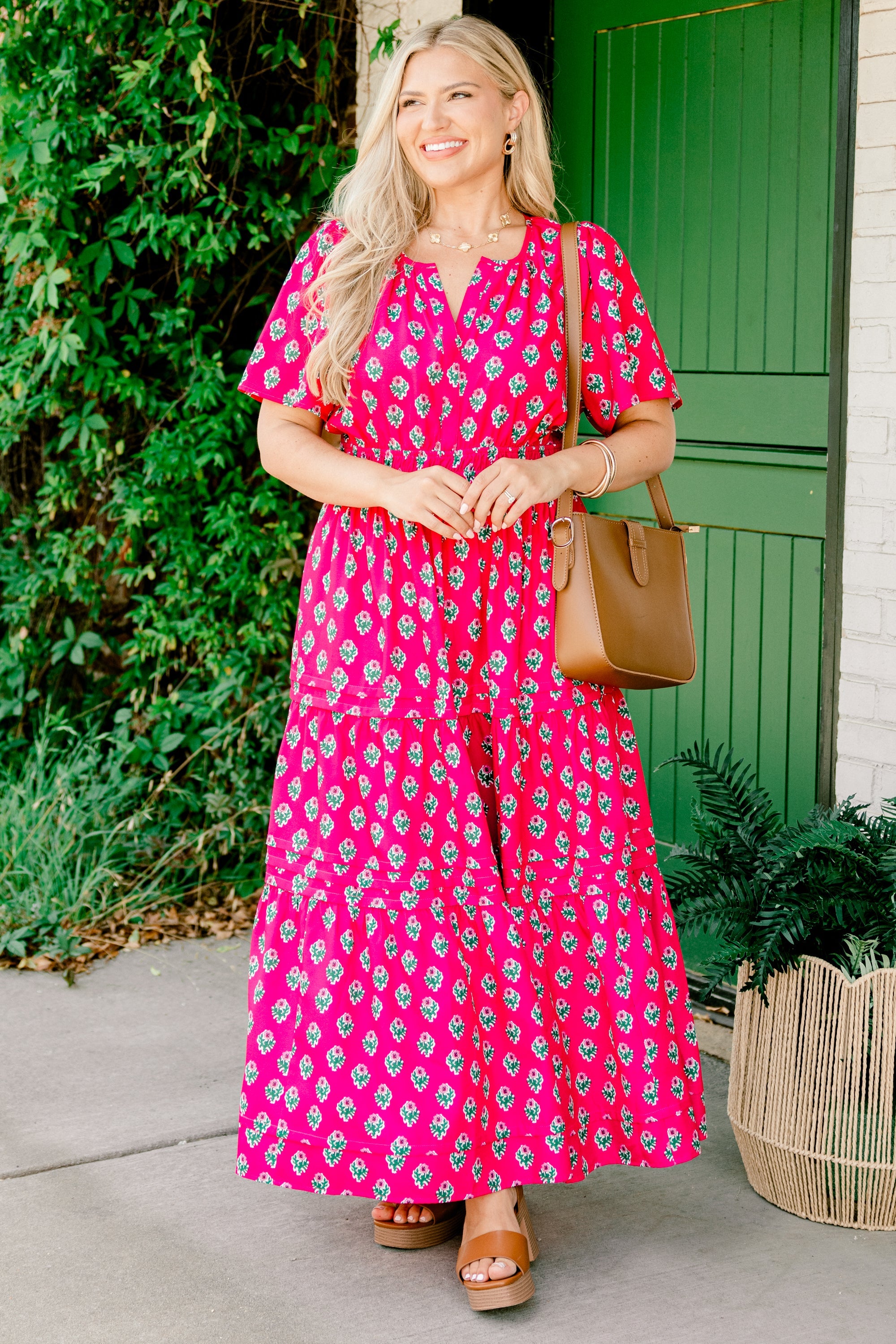Wish Me Joy Dress, Fuchsia Mix