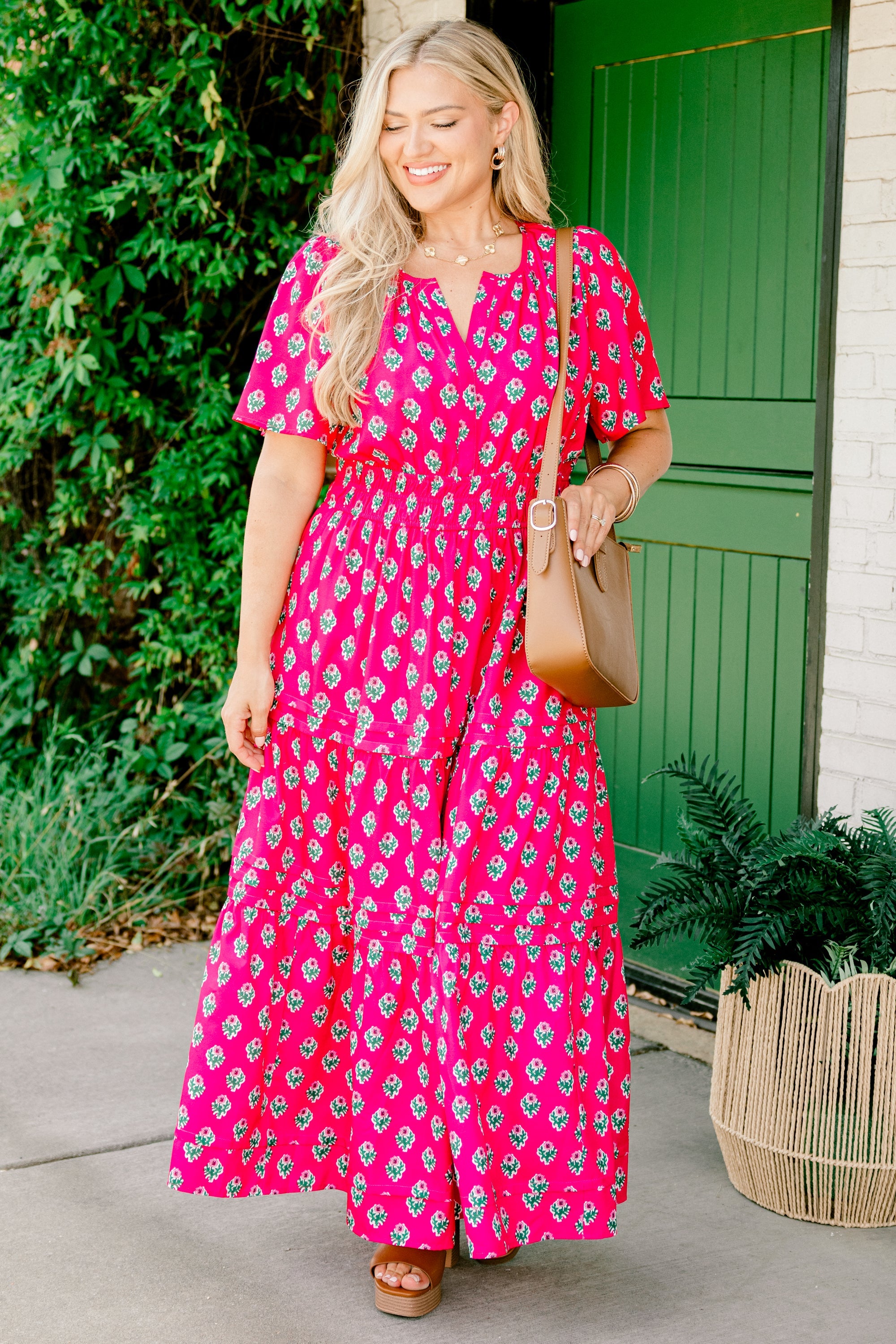 Wish Me Joy Dress, Fuchsia Mix