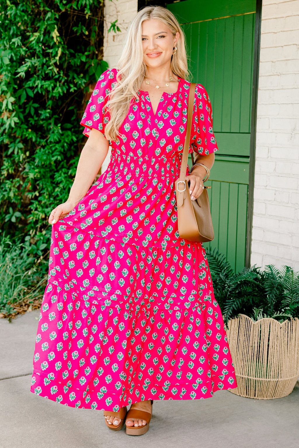 Wish Me Joy Dress, Fuchsia Mix