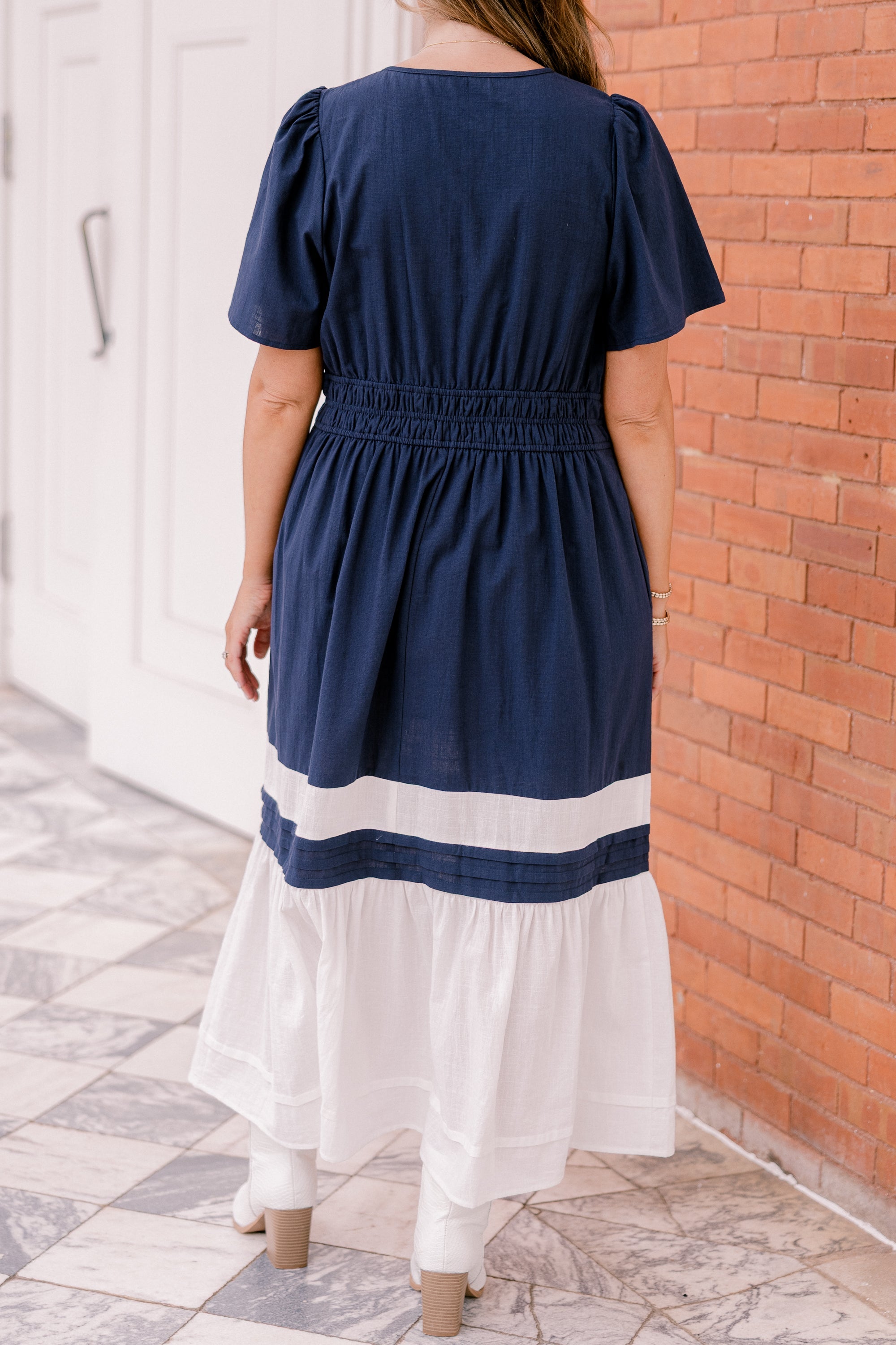 Wish Me Joy Dress, Navy