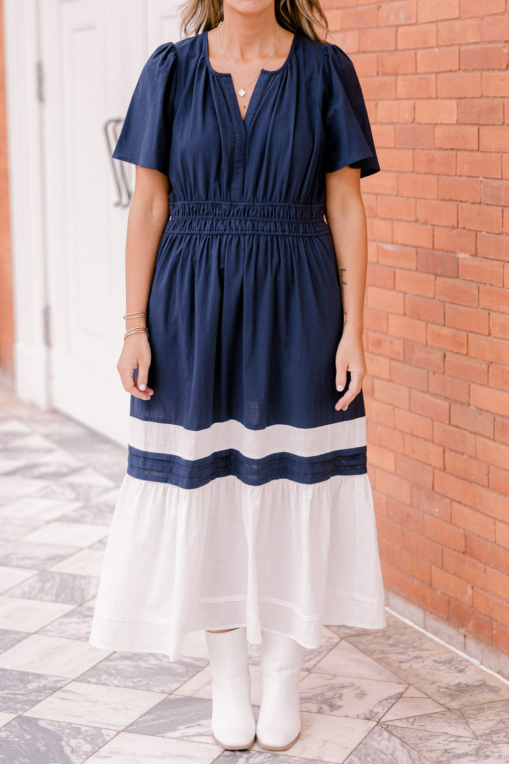 Wish Me Joy Dress, Navy