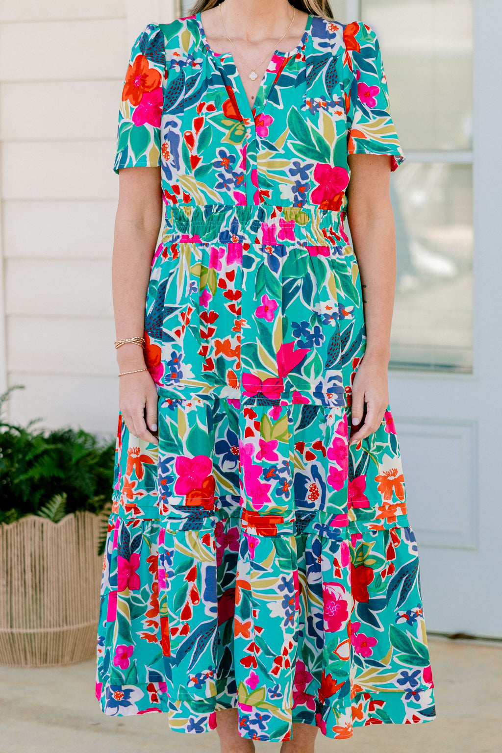 Wish Me Joy Dress, Teal