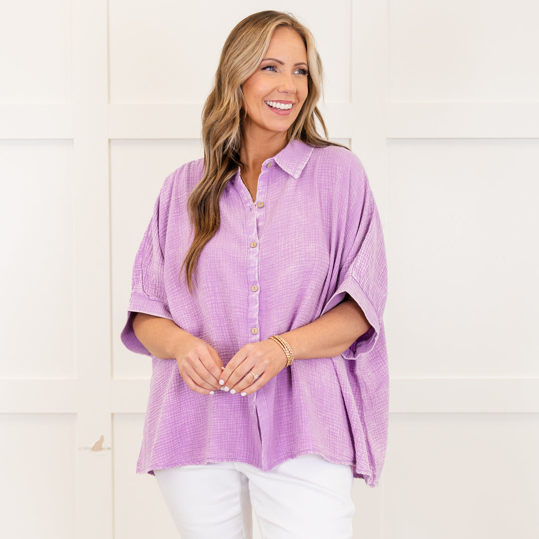 Wistful Weekend Top, Lavender