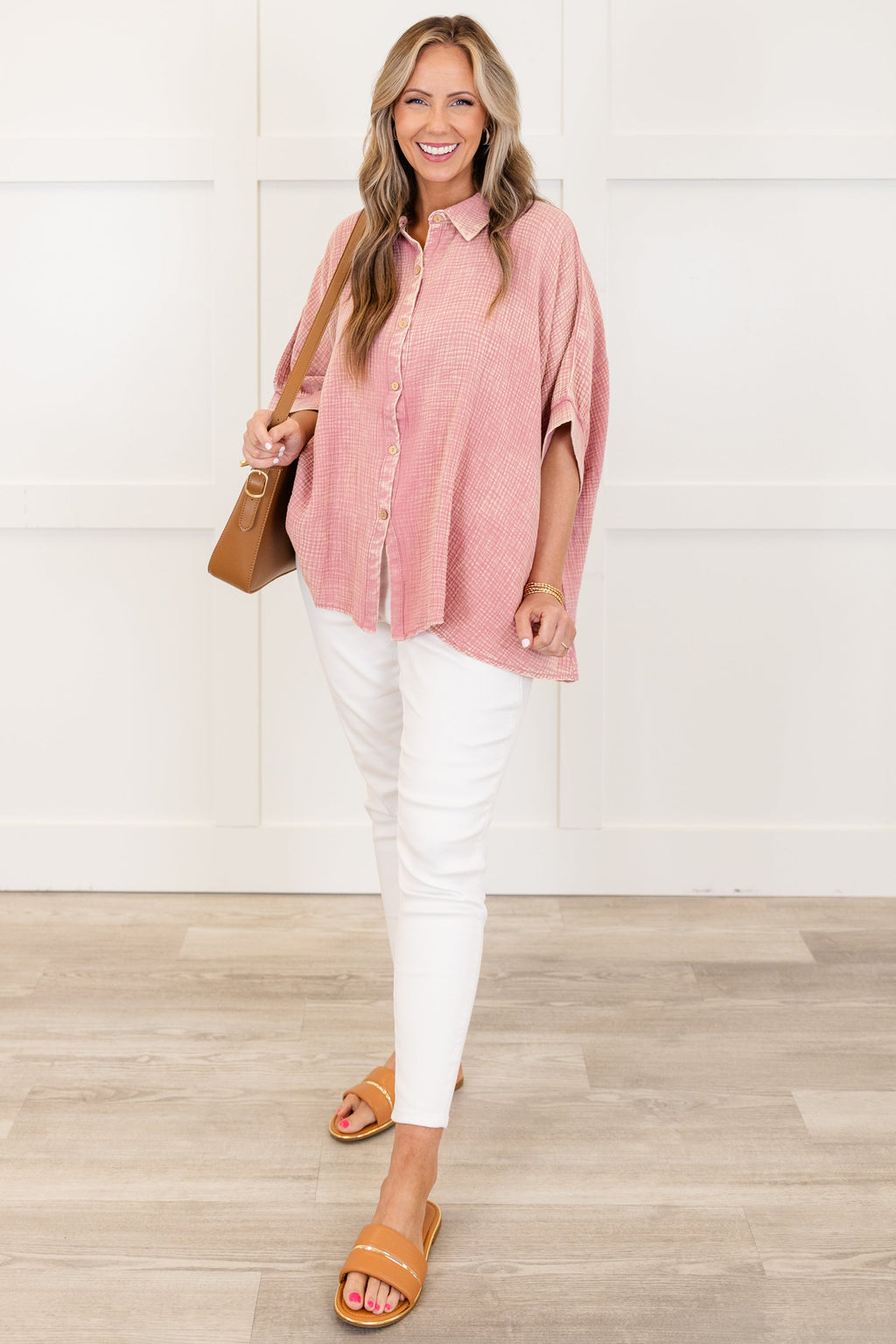 Wistful Weekend Top, Light Rose