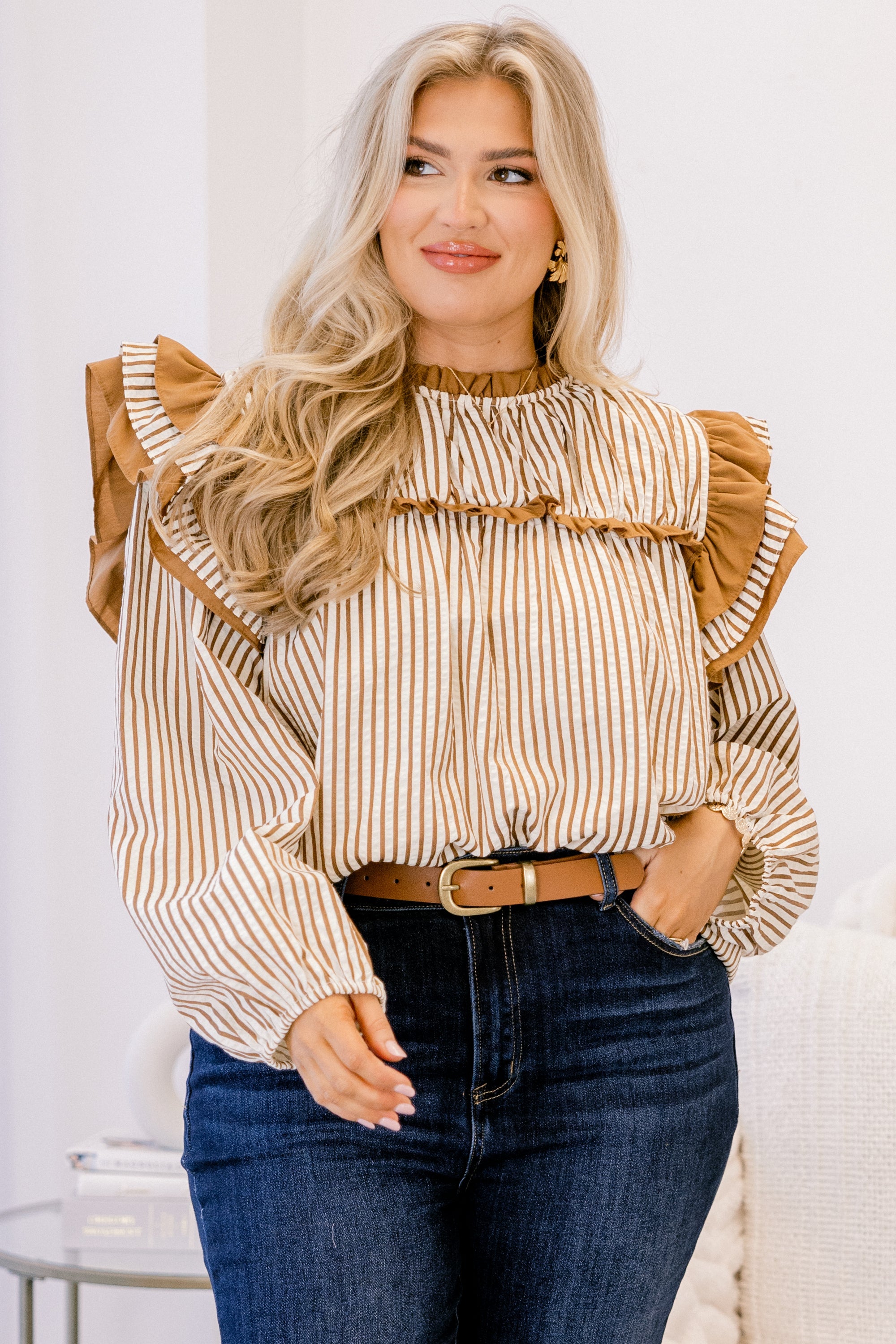 With My Love Top, Brown