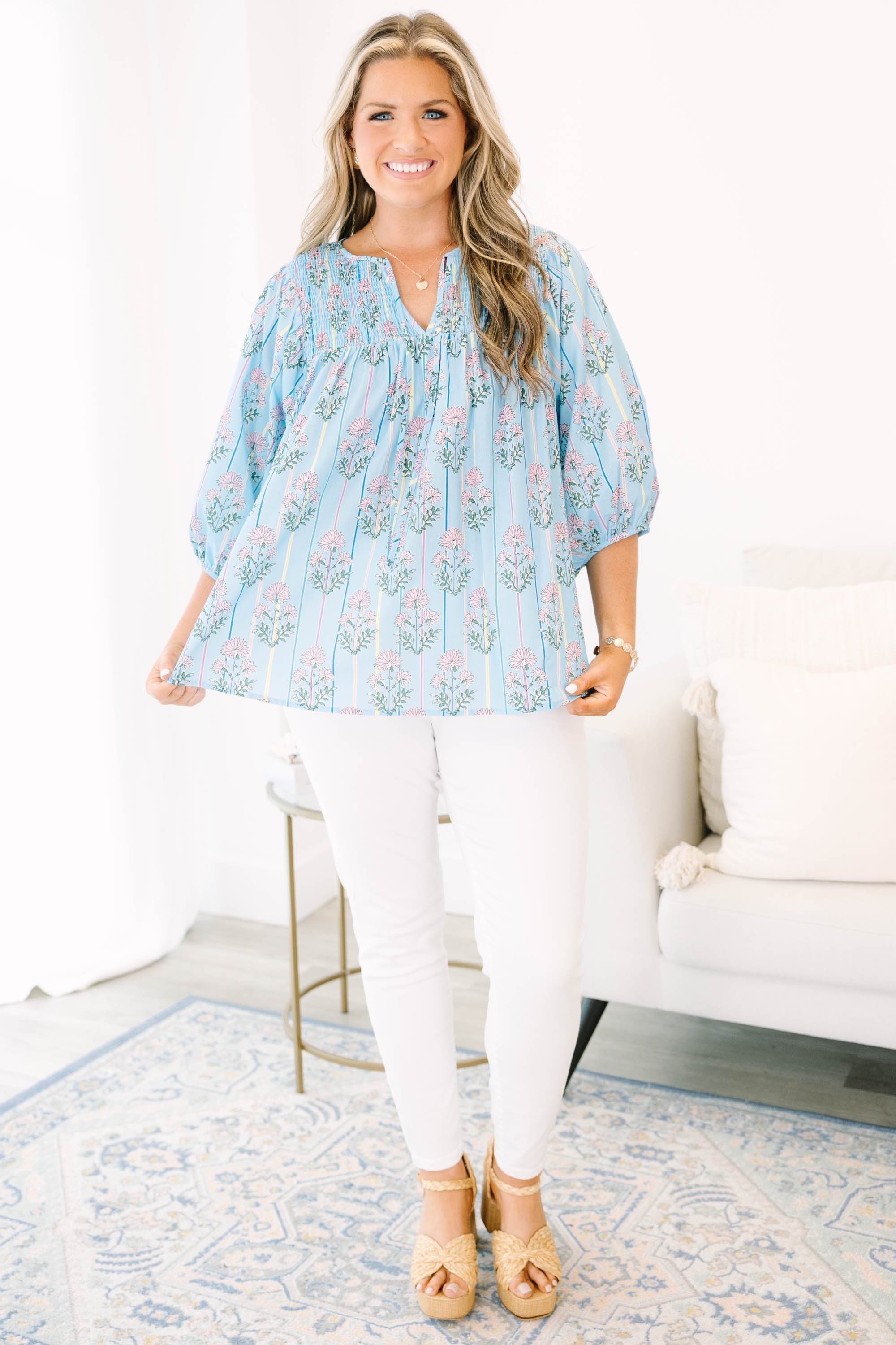 With The Flow Top, Blue