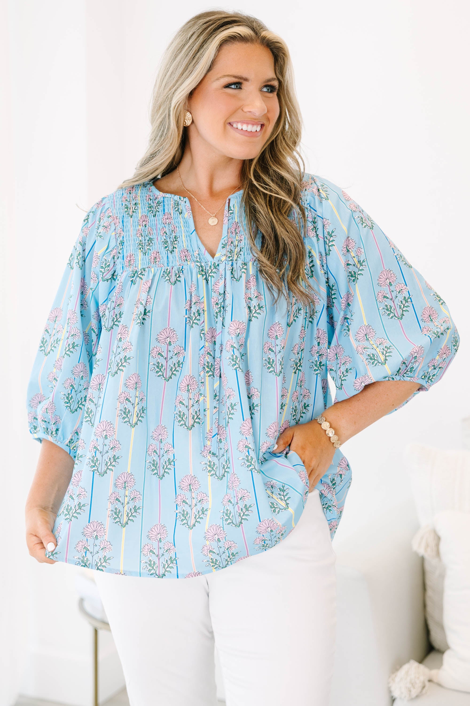 With The Flow Top, Blue