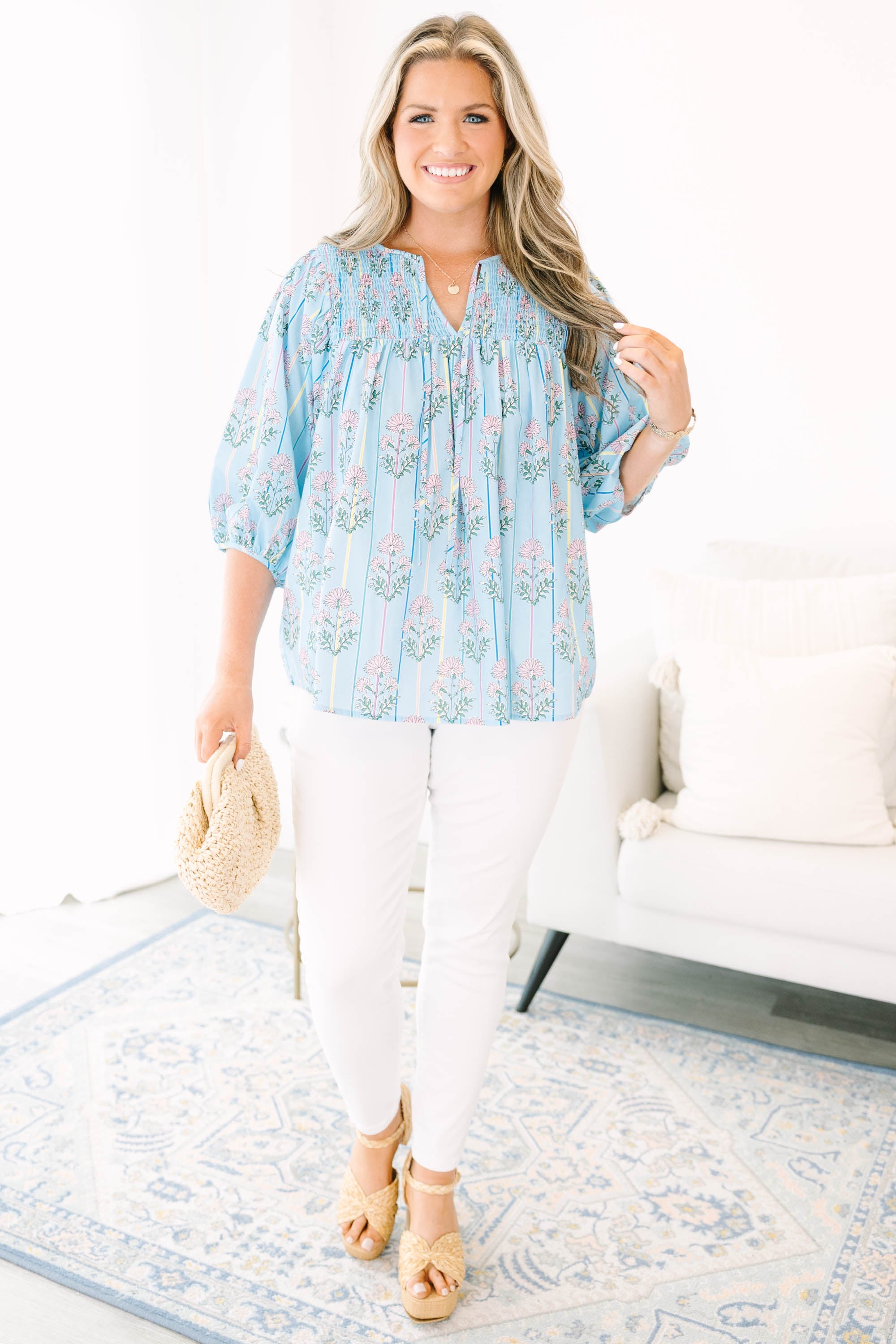 With The Flow Top, Blue