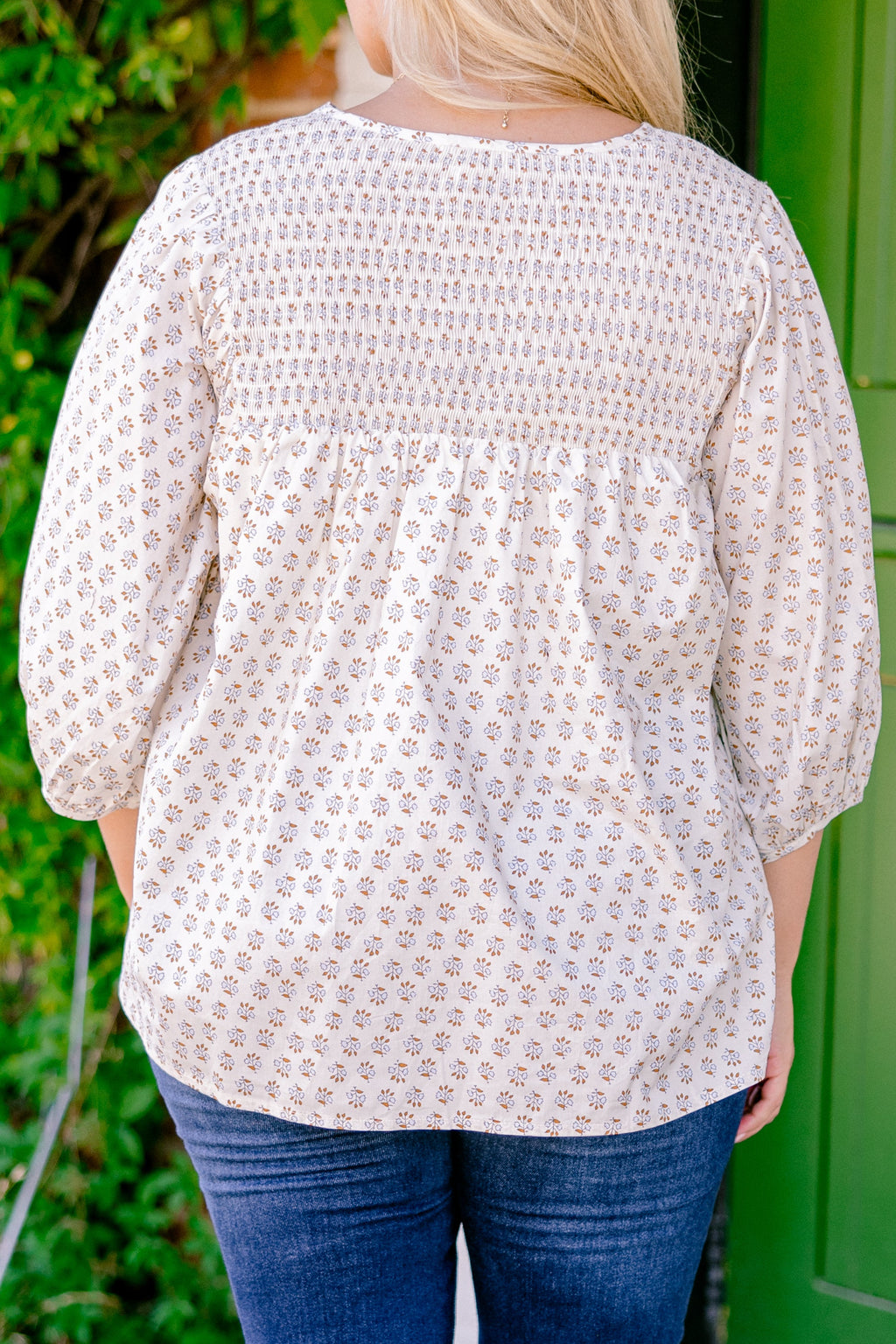 With The Flow Top, Ivory Floral